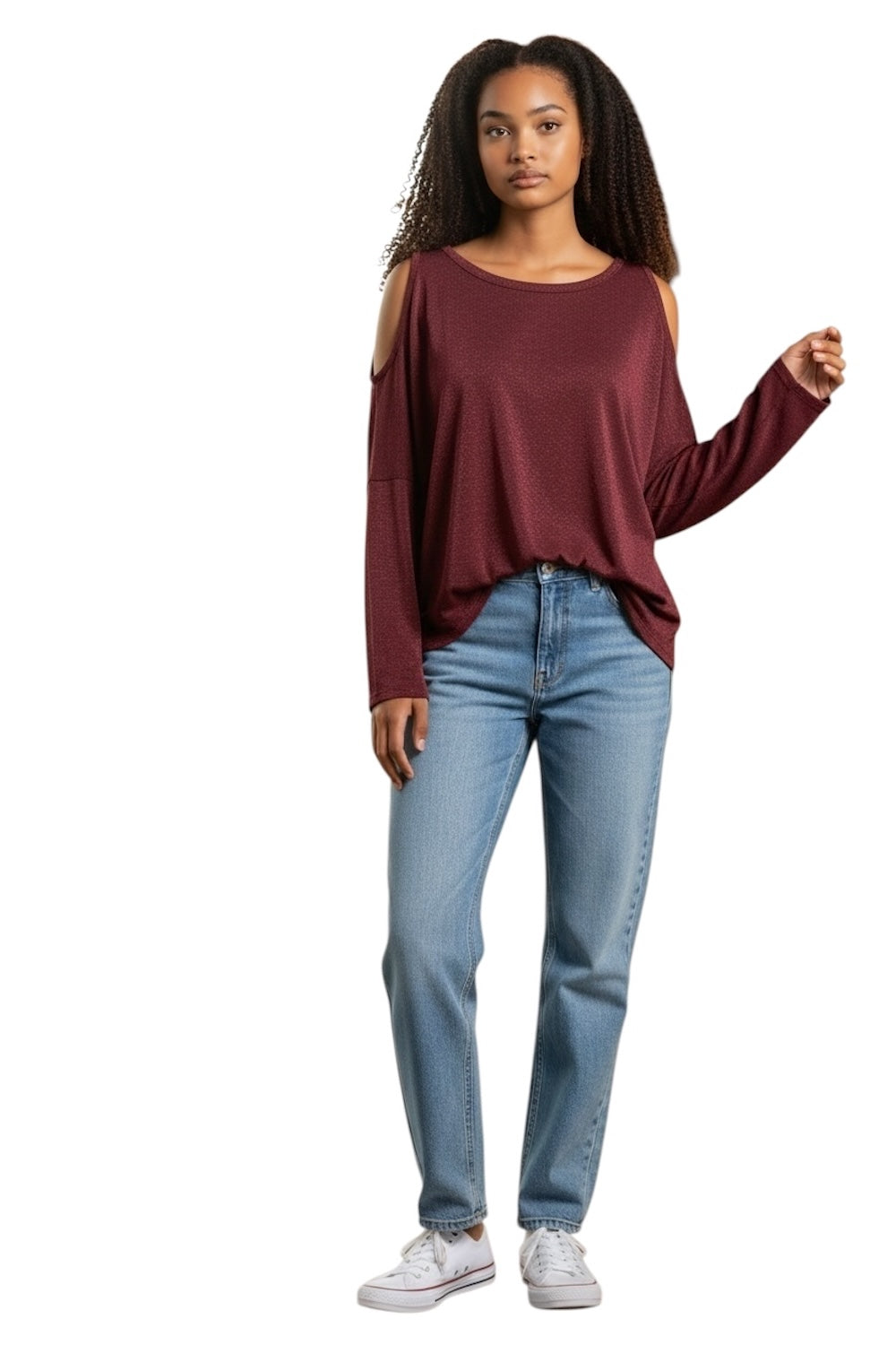 Kontatto wine red shirt