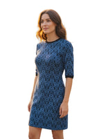 Abito stampato azzurro chiaro Saiph