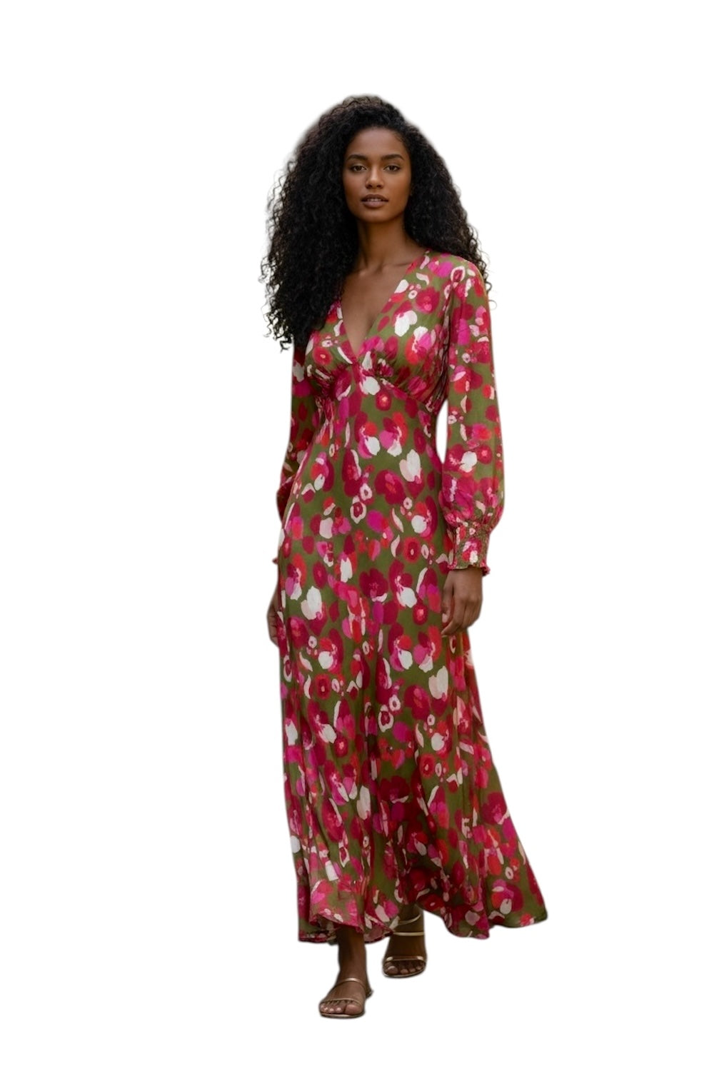 Saiph pistachio long dress