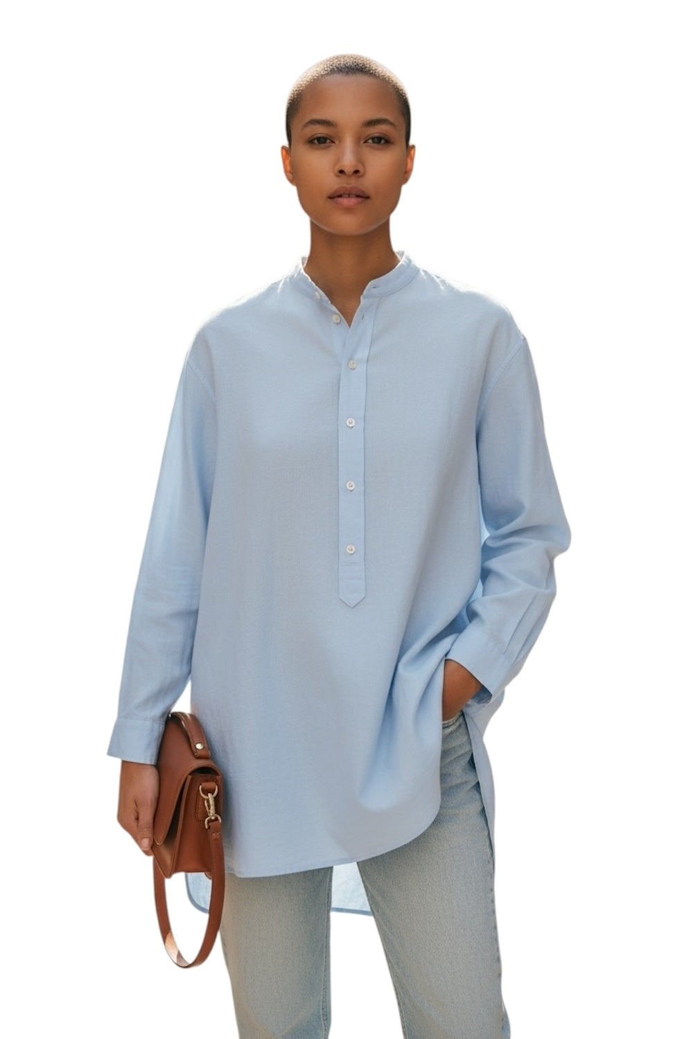 Hellblaues Chemisier-Kleid von Saiph