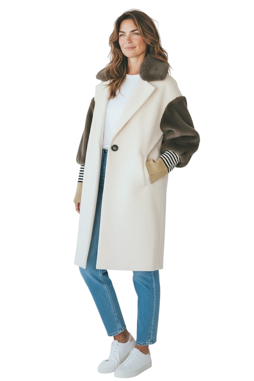 Maryley cream brown jackets