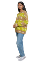 Vicolo olive camel pullover