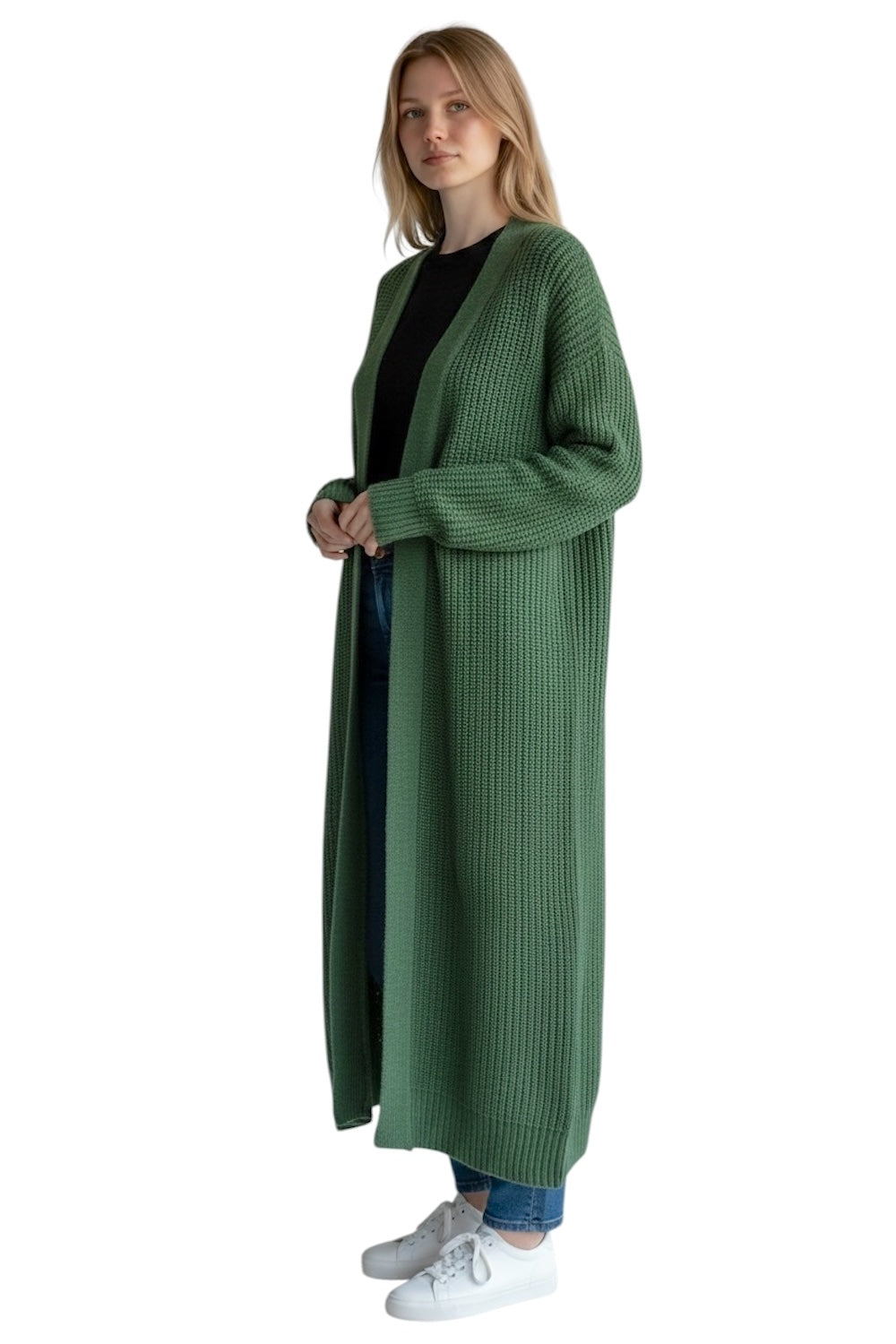 Vicolo dark green cardigan