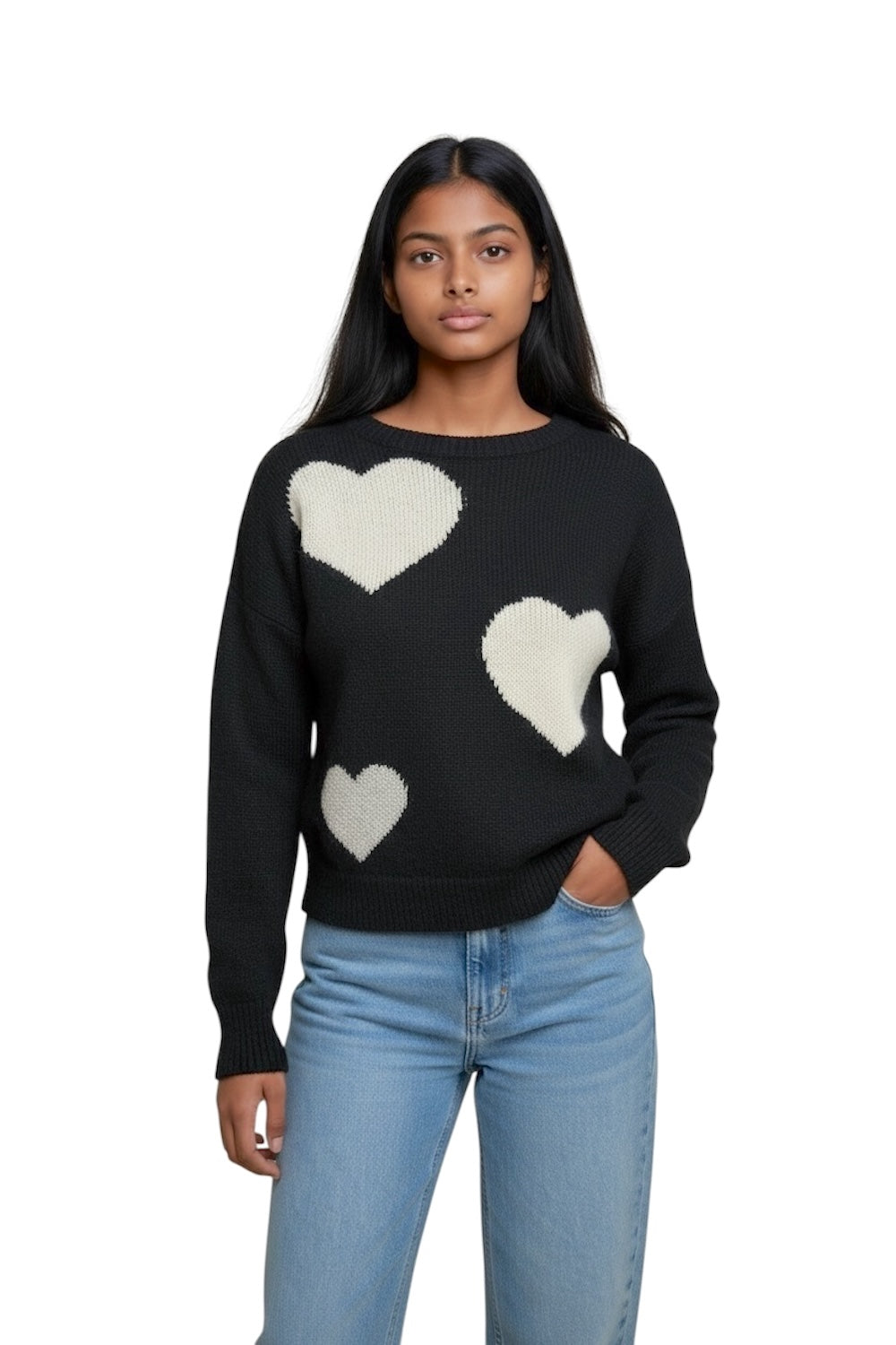 Kontatto black cream sylver pullover