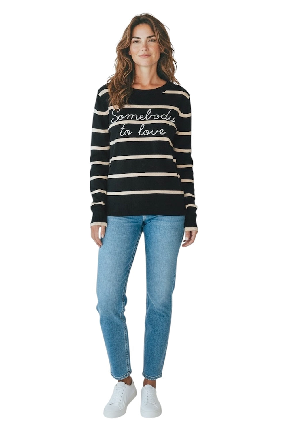 Kontatto black beige cream pullover