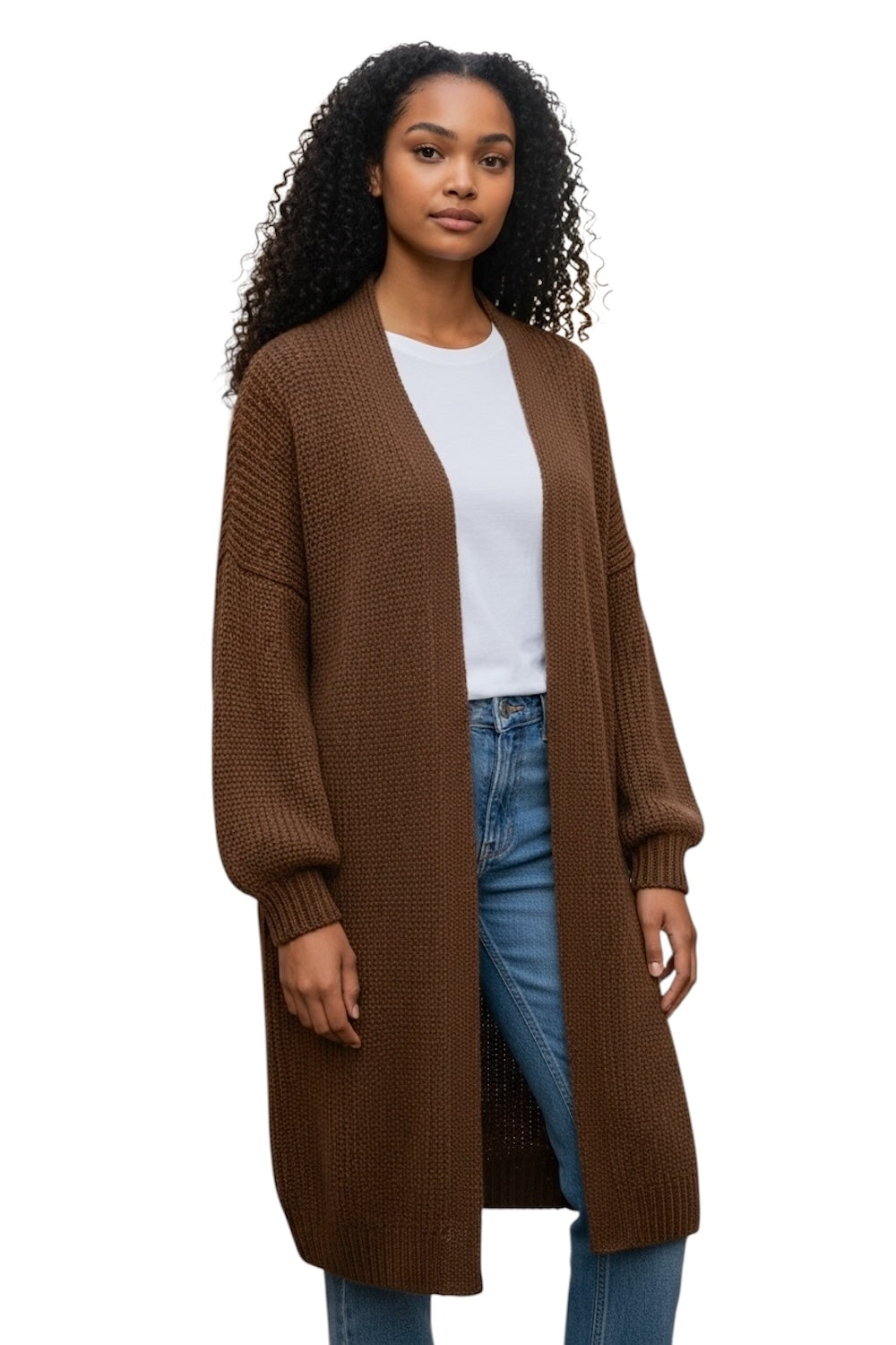 Saiph brown long cardigan