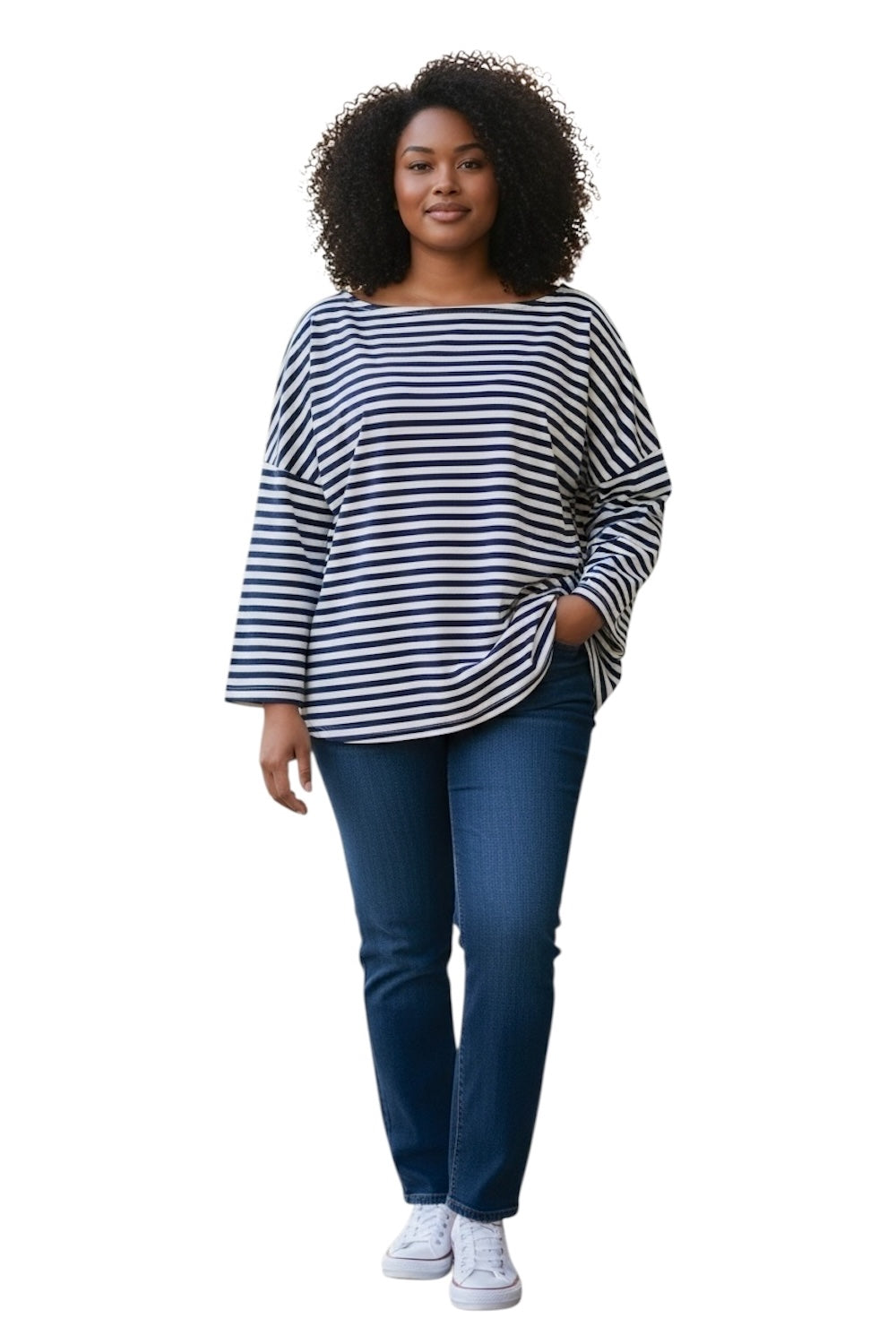 Susy Star white blue line t-shirt