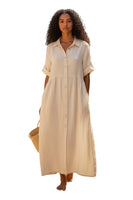 Le îls beige chemisier dress