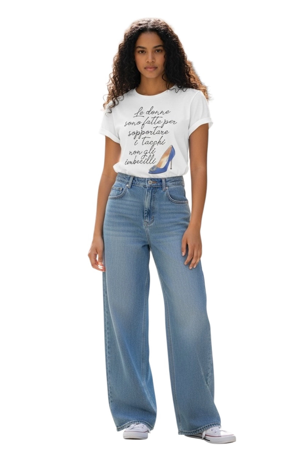 Weißes T-Shirt „Le Donne“ von California Vintage