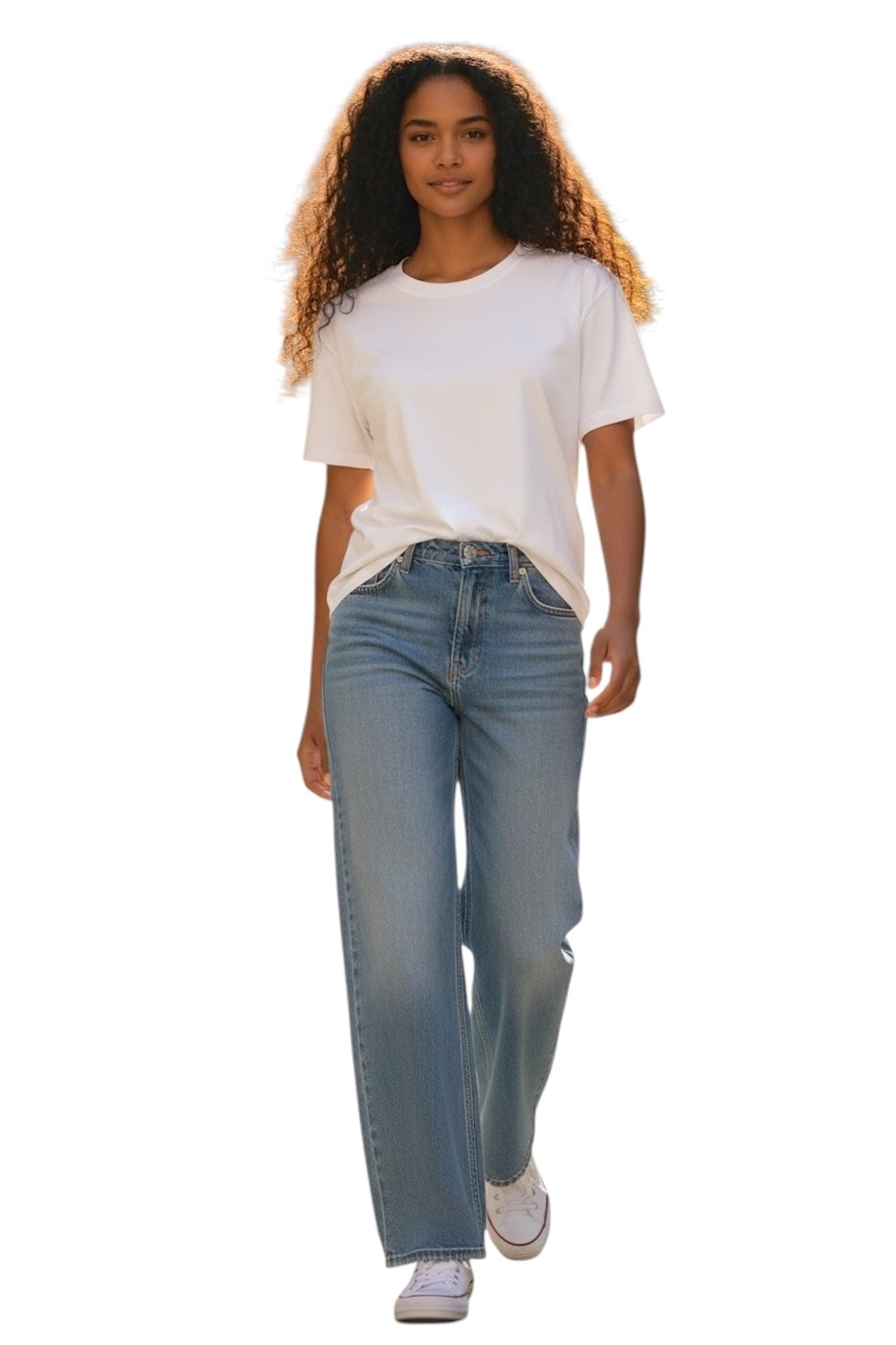 Dixie white round neck shirt