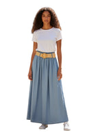 Le îls blue denim longe skirt