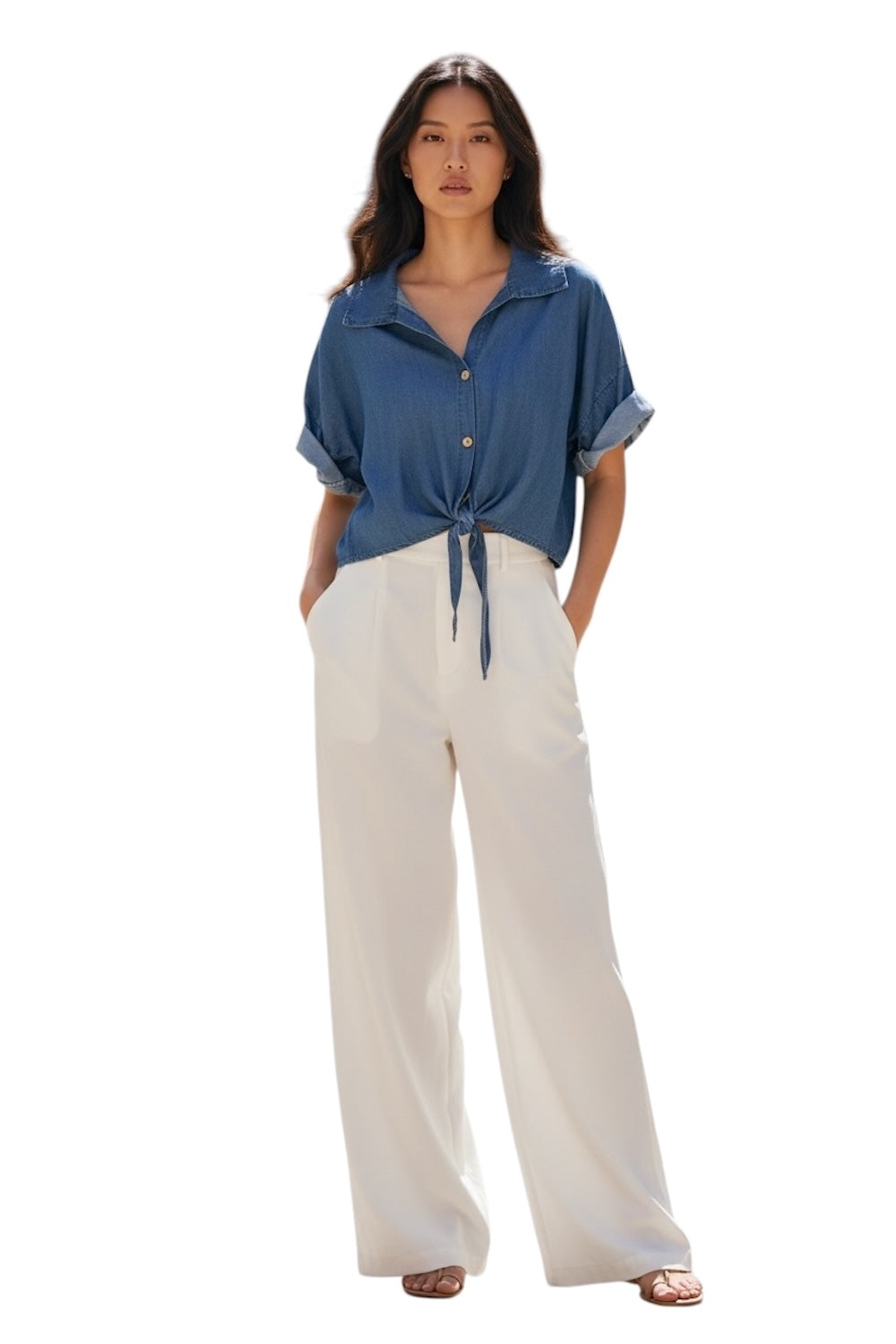 Le îls blue denim shirt