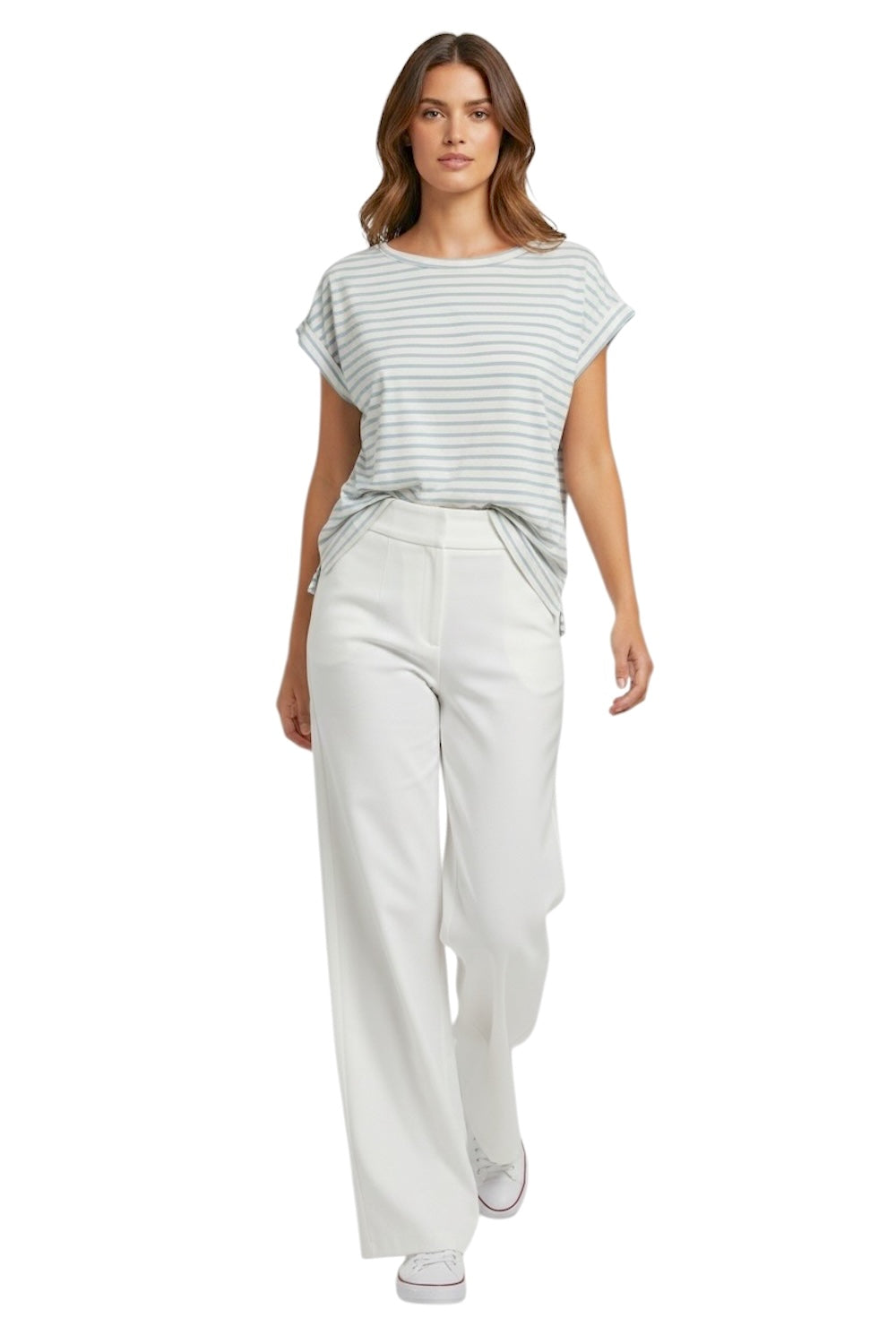 Vicolo light blue striped t-shirt