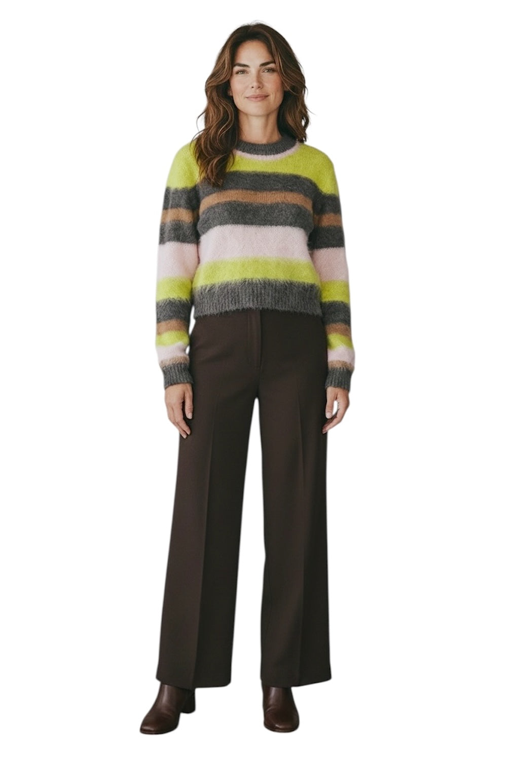 Braun-rosa Biskuitpullover von Kontaktatto