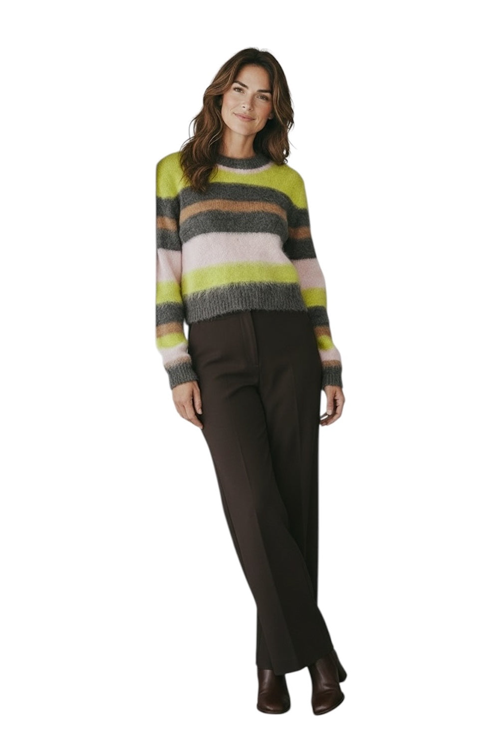 Braun-rosa Biskuitpullover von Kontaktatto