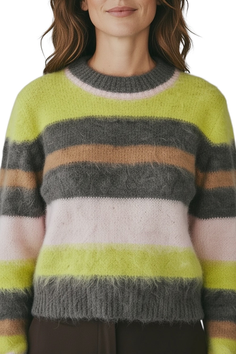 Pullover Kontatto marrone biscotto rosa