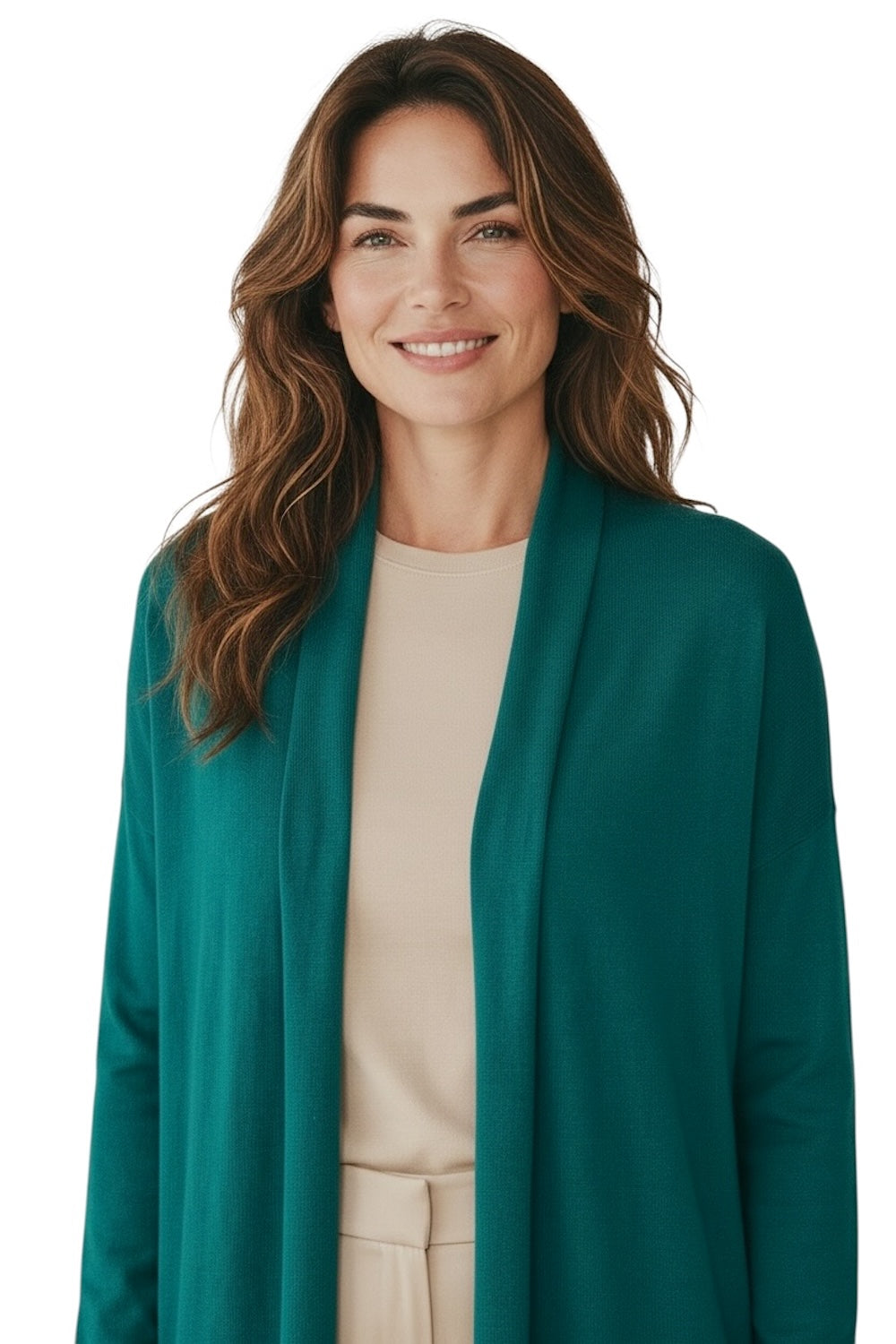 Kontatto grüne Strickjacke