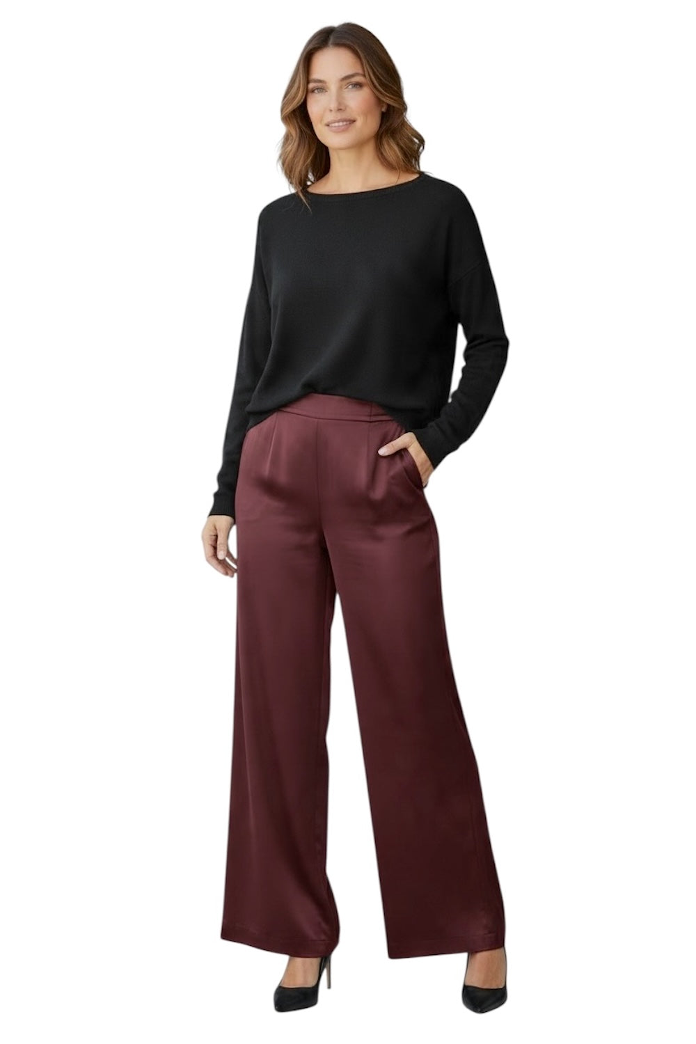 Kontatto schwarzer Pullover