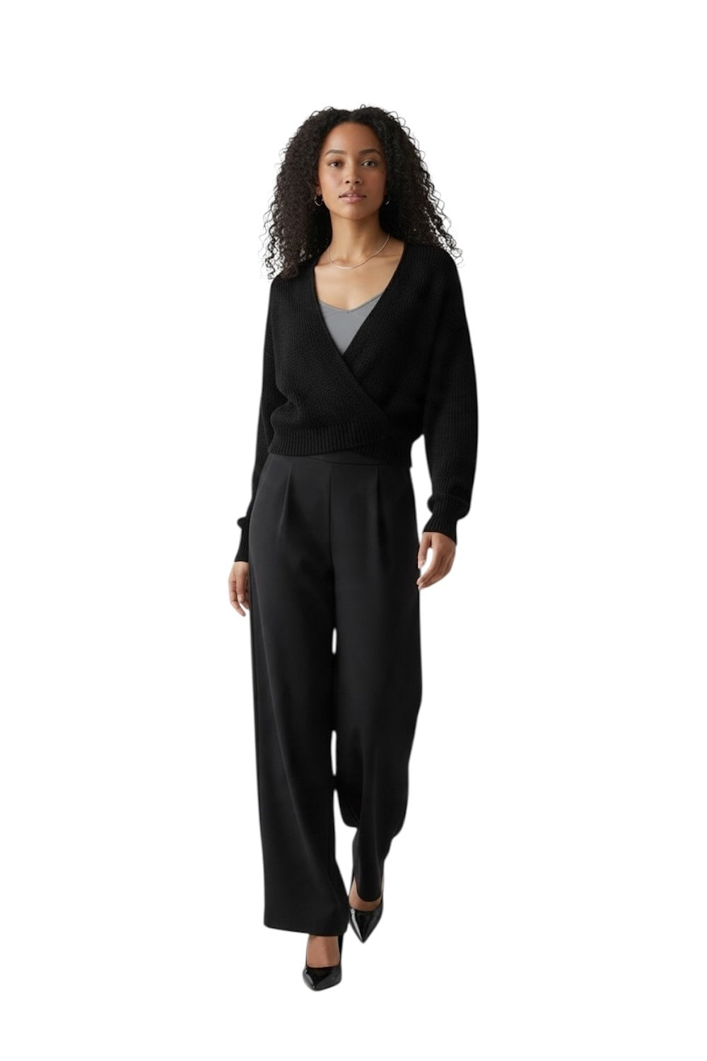 Kontatto schwarzer Pullover