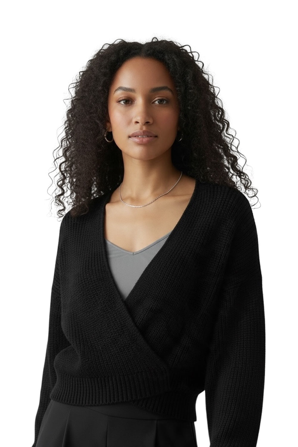 Kontatto schwarzer Pullover