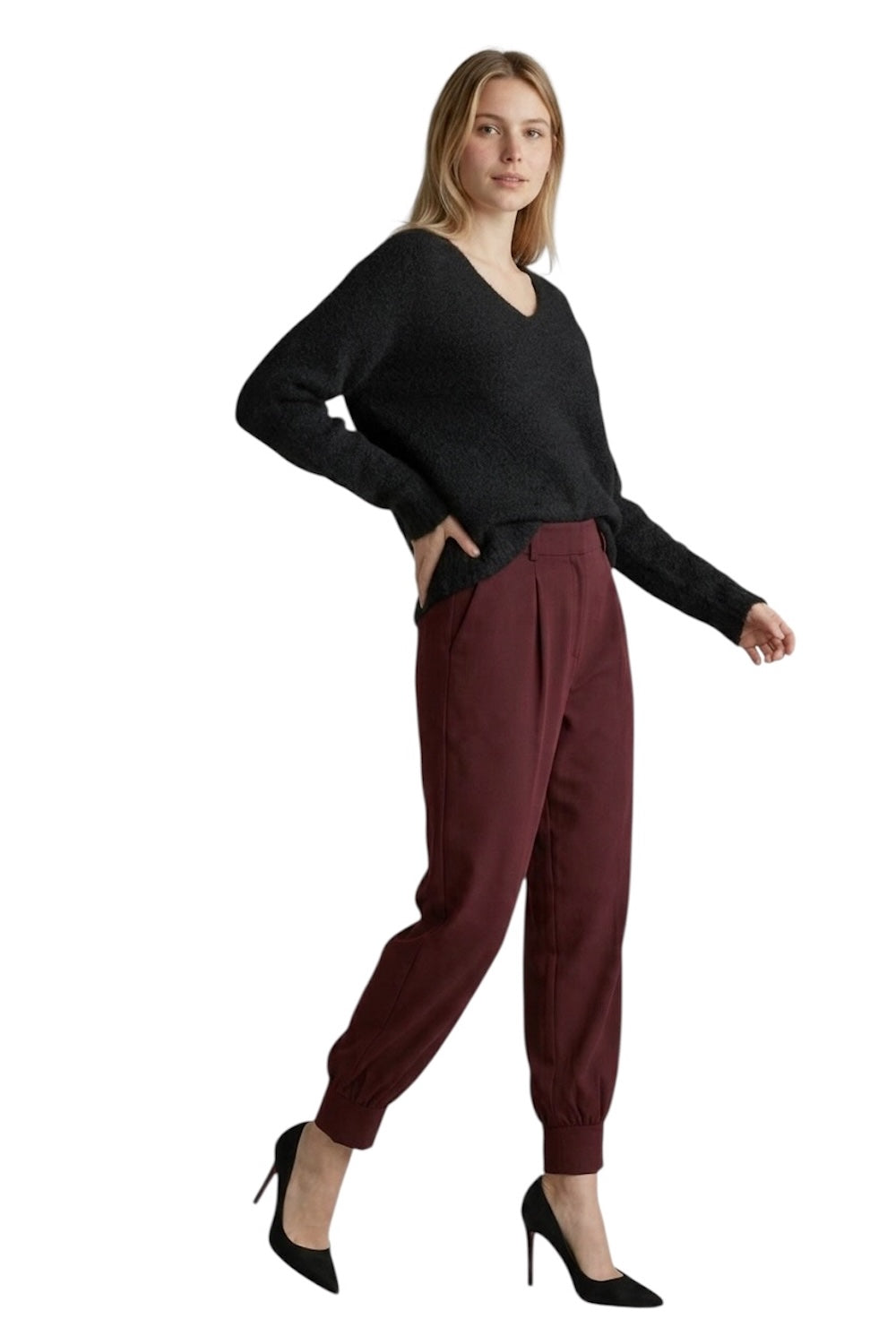 Kontatto schwarzer Pullover