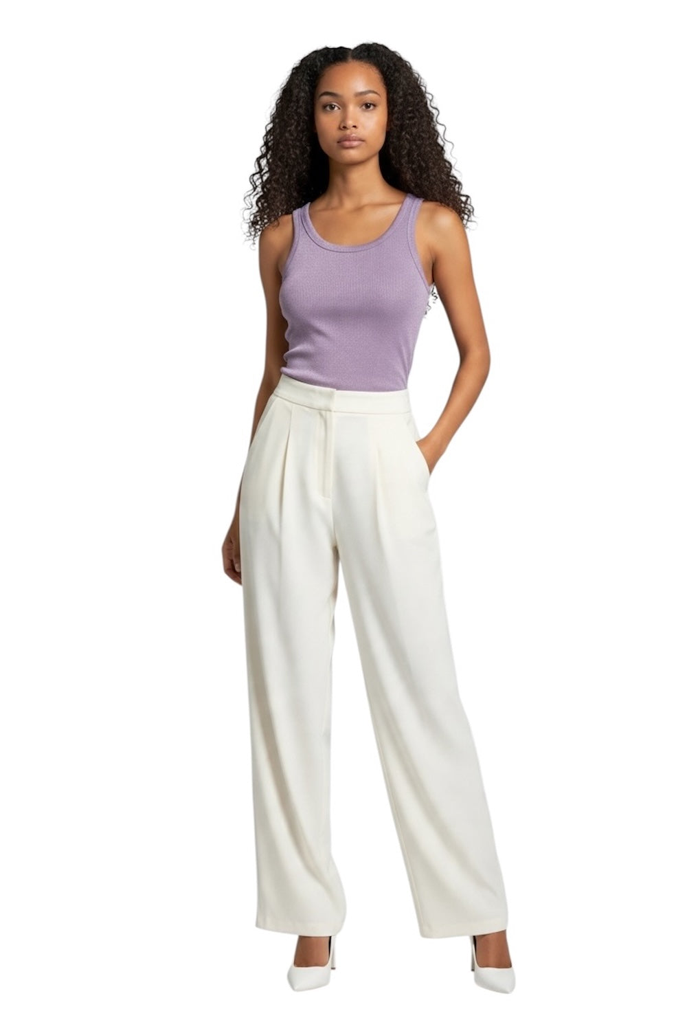 Vicolo lilac glitter top