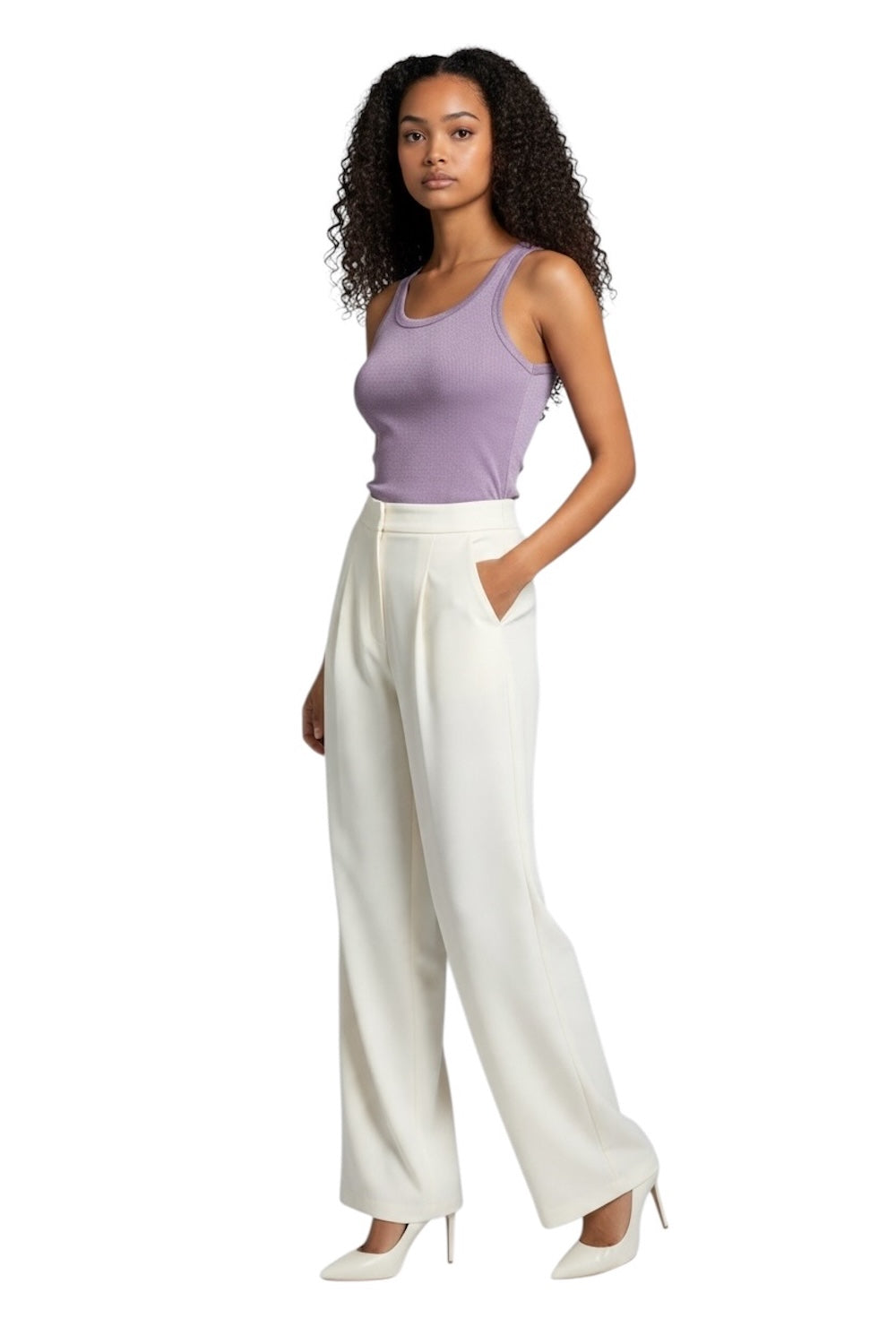 Vicolo lilac glitter top