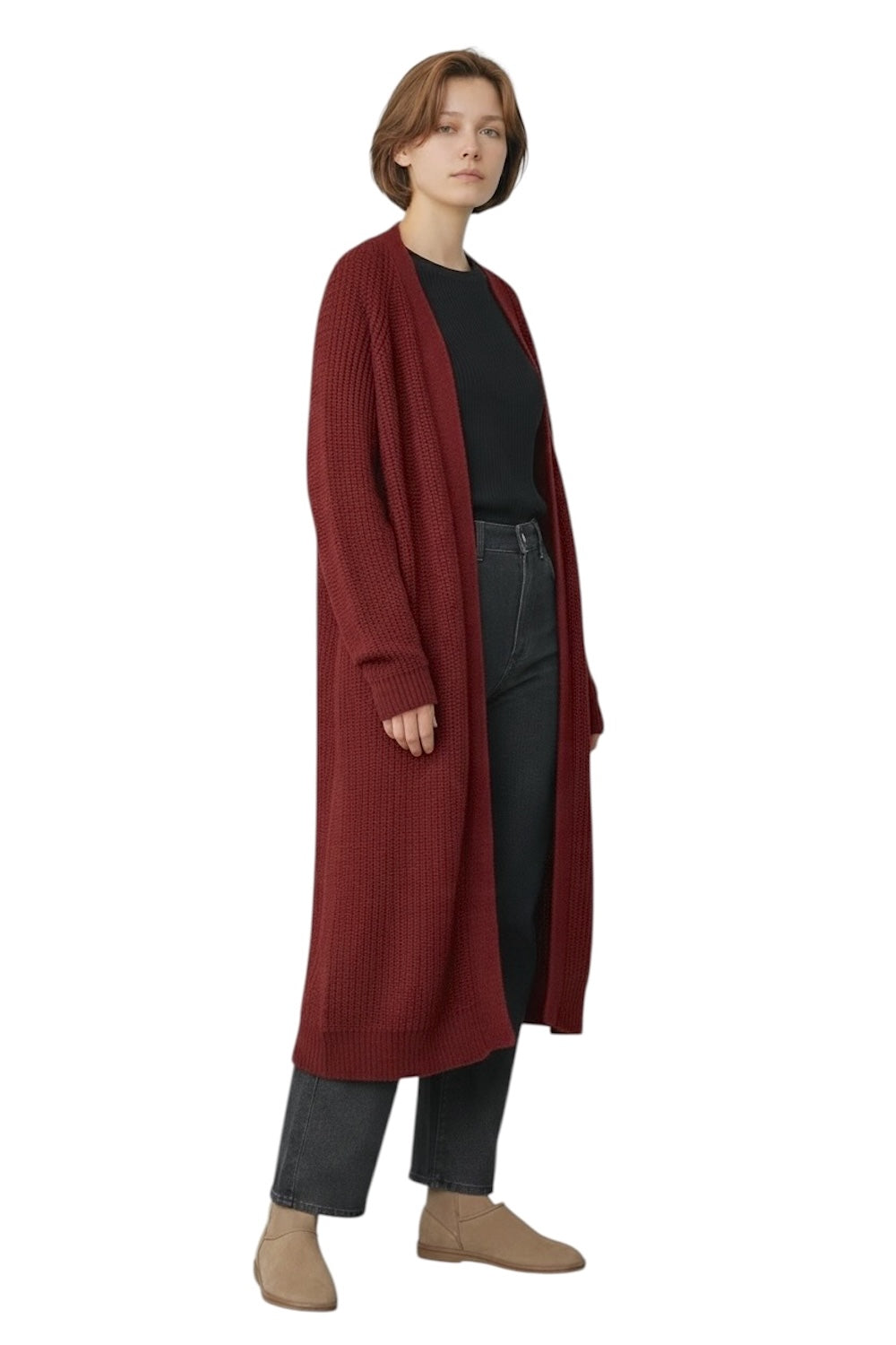 Vicolo red wine cardigan