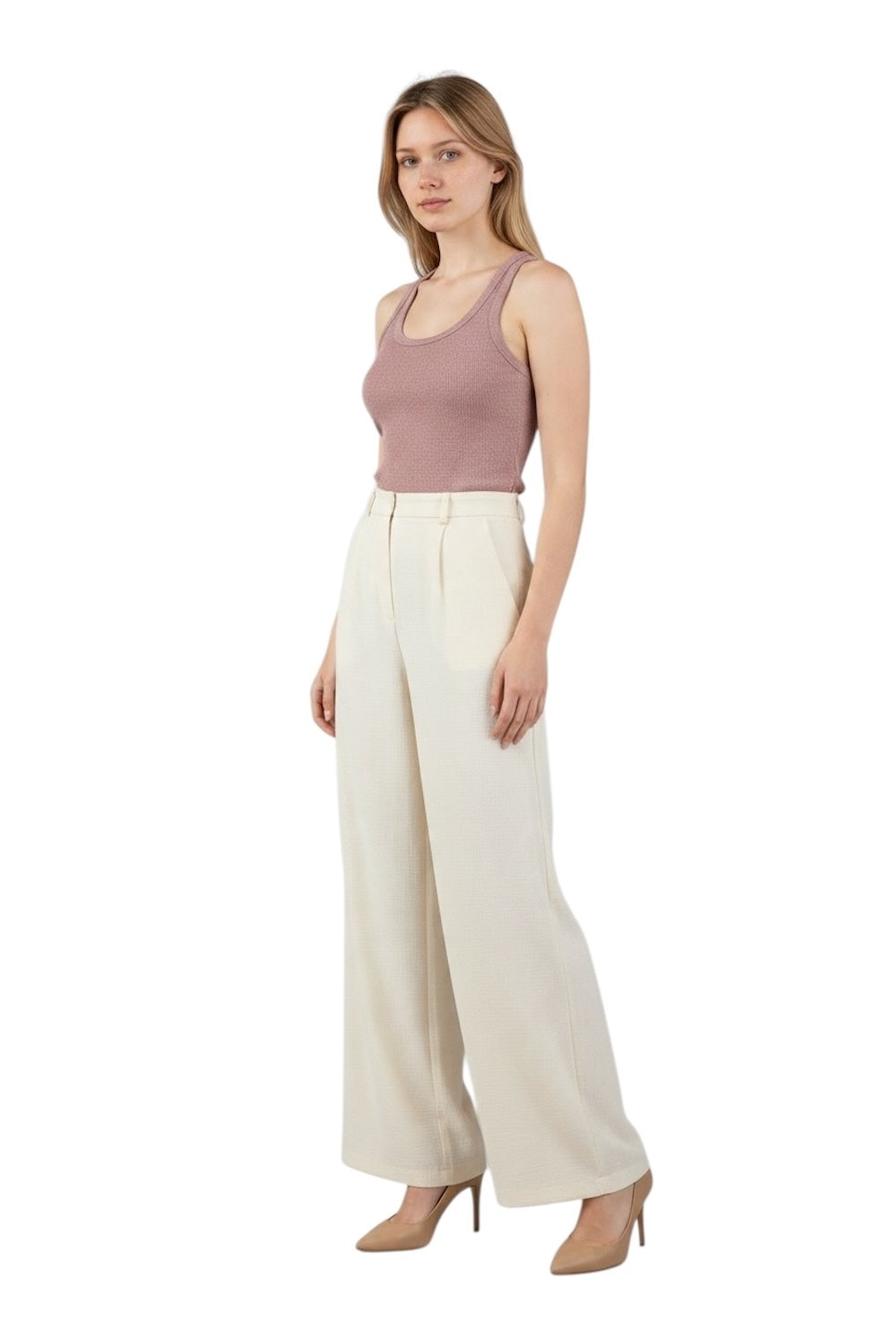 Vicolo antique pink glitter top