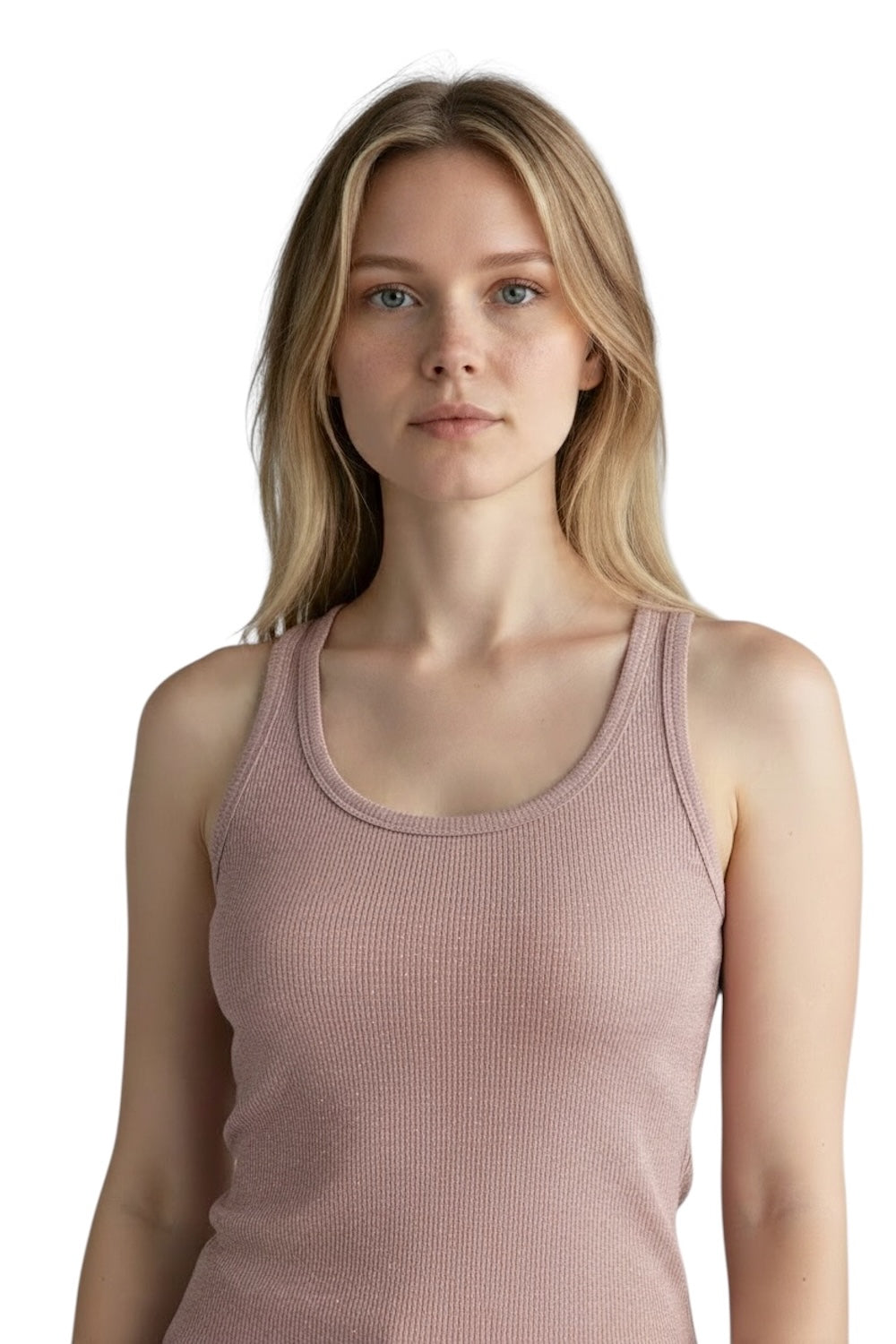 Vicolo antique pink glitter top