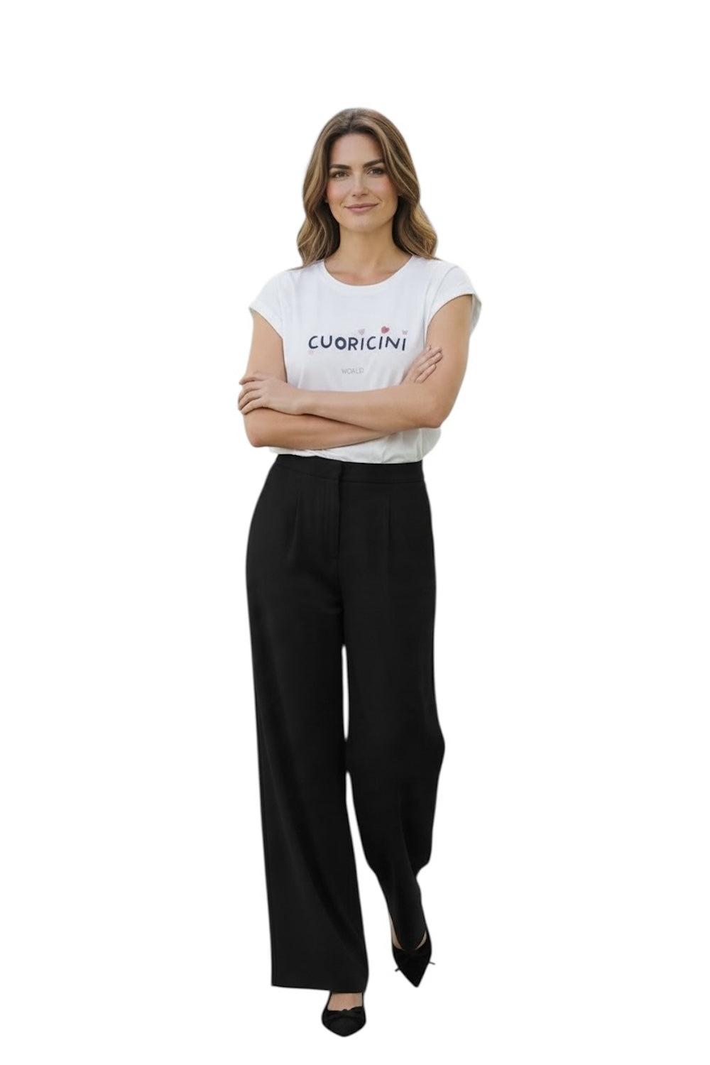 Vicolo Herzen weißes T-Shirt