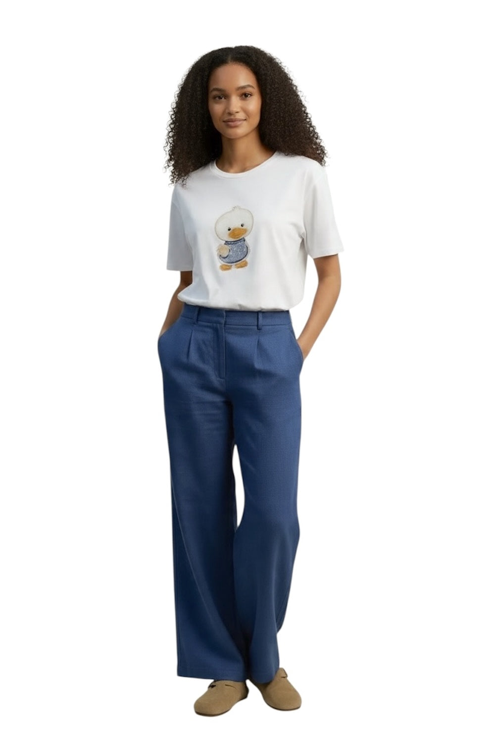 Vicolo flee white t-shirt