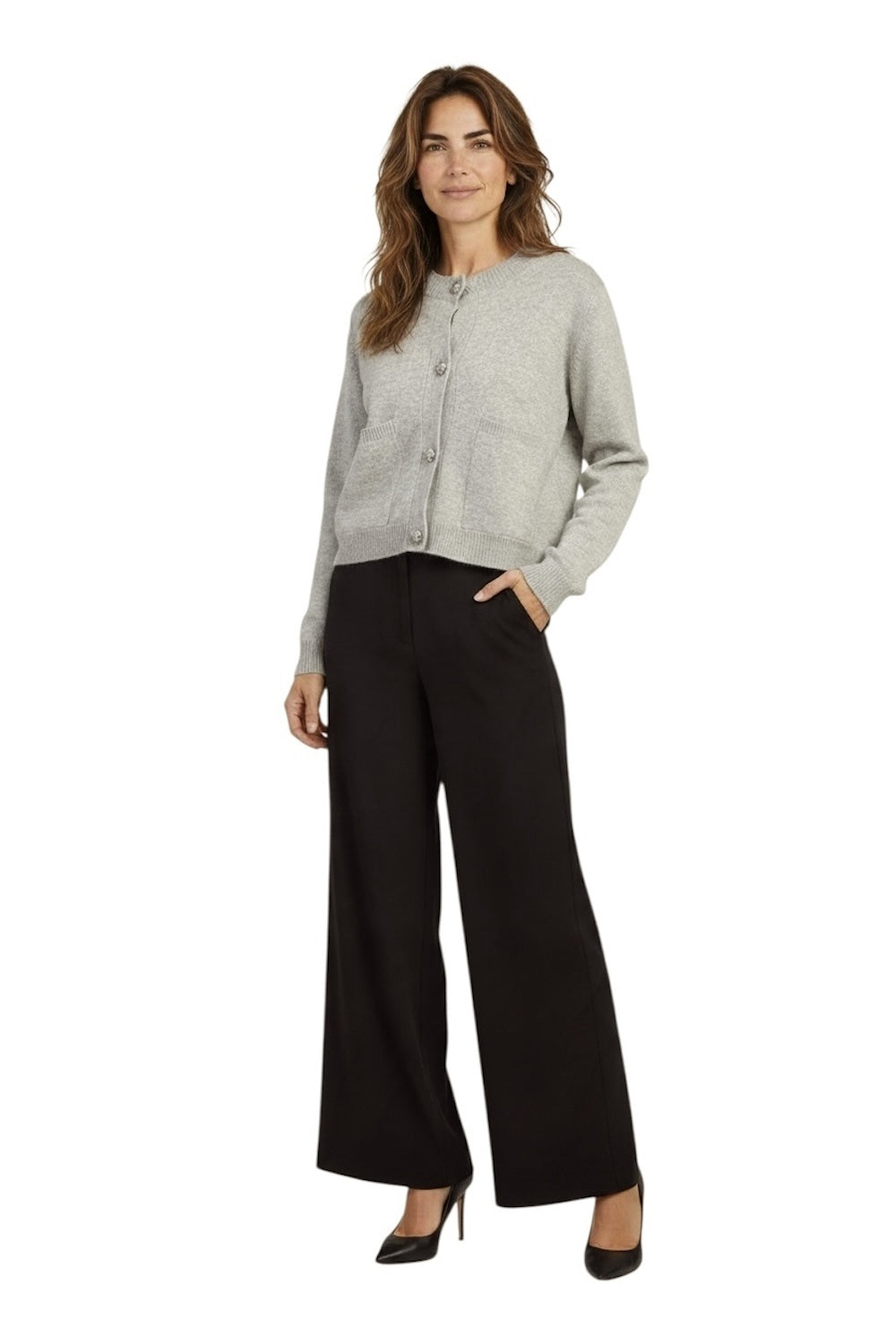 Vicolo jewel grey cardigan