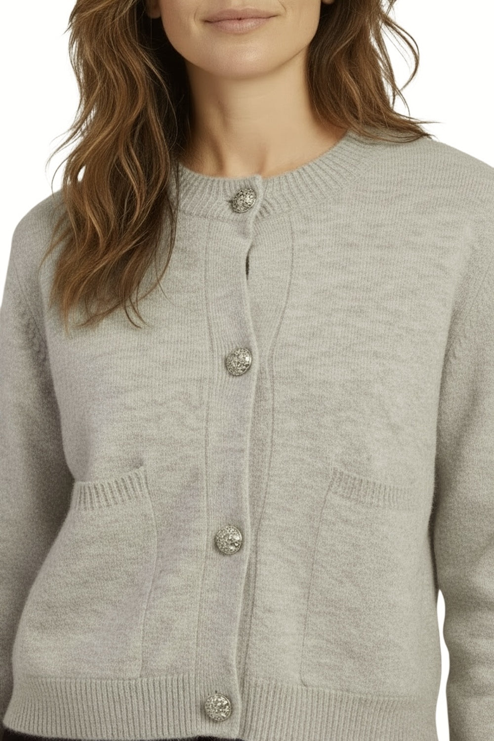 Vicolo jewel grey cardigan