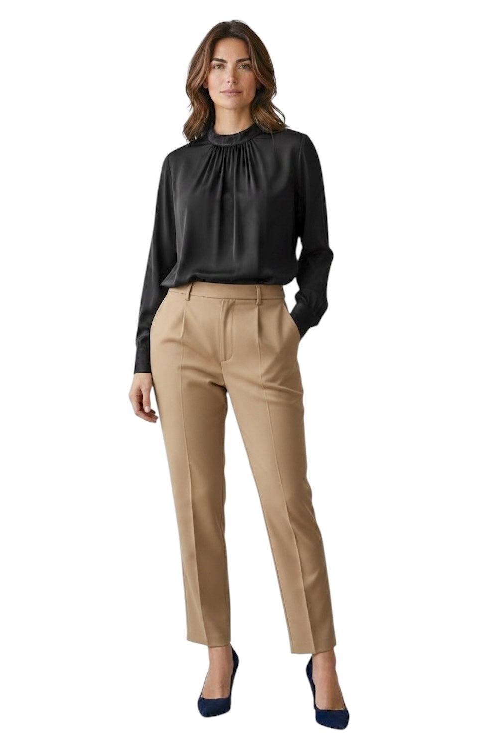 Pantaloni Vicolo marrone chiaro