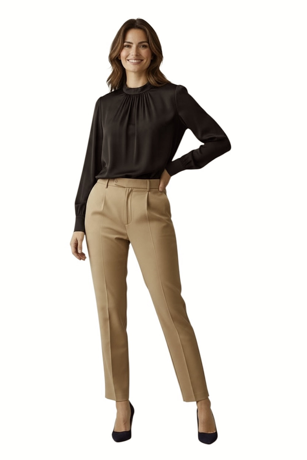 Pantaloni Vicolo marrone chiaro