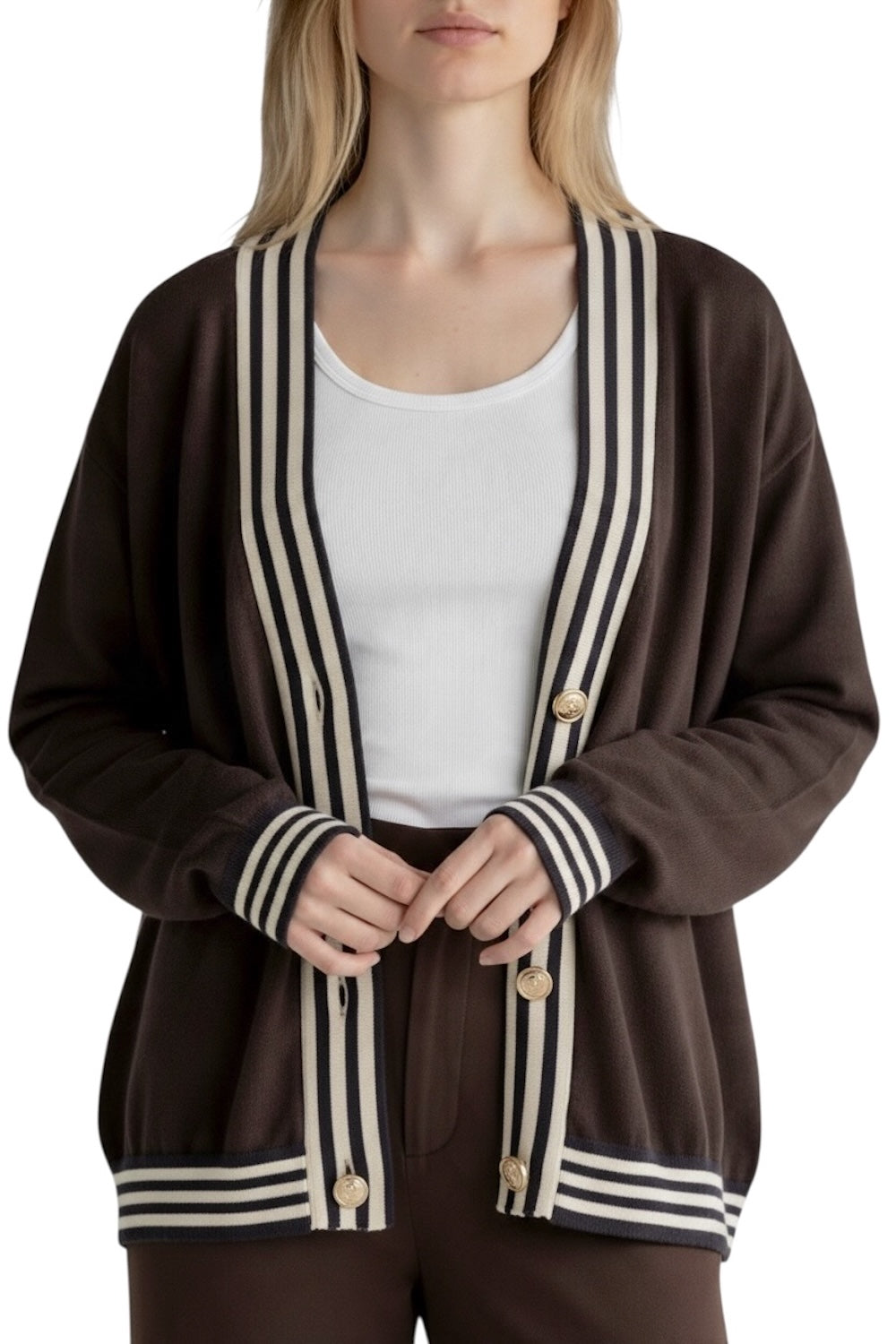 Vicolo braune Strickjacke