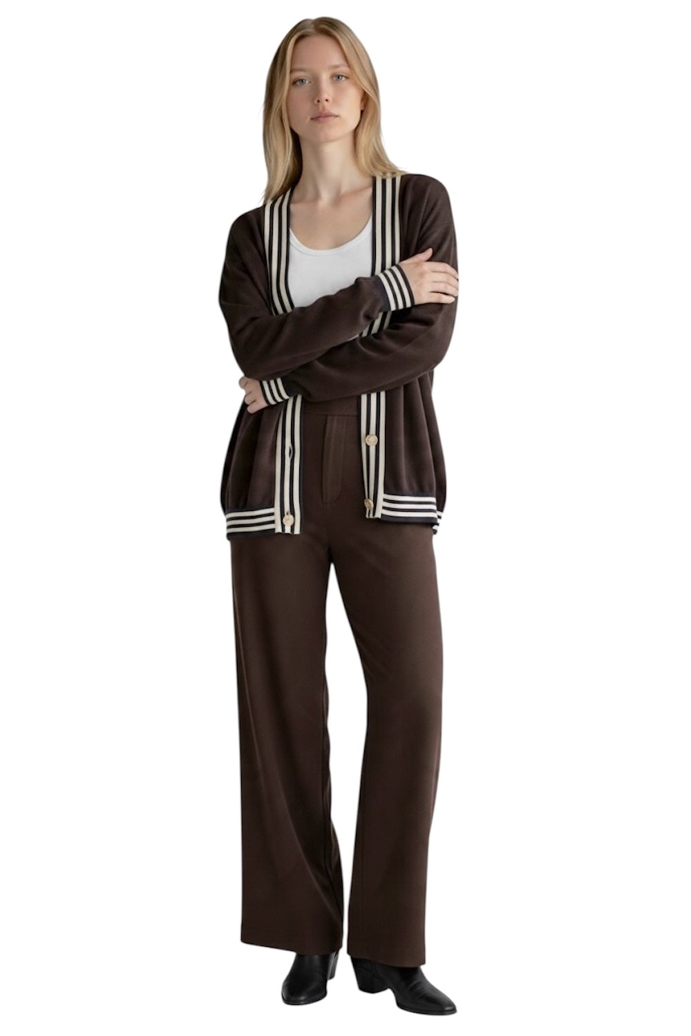 Vicolo braune Strickjacke