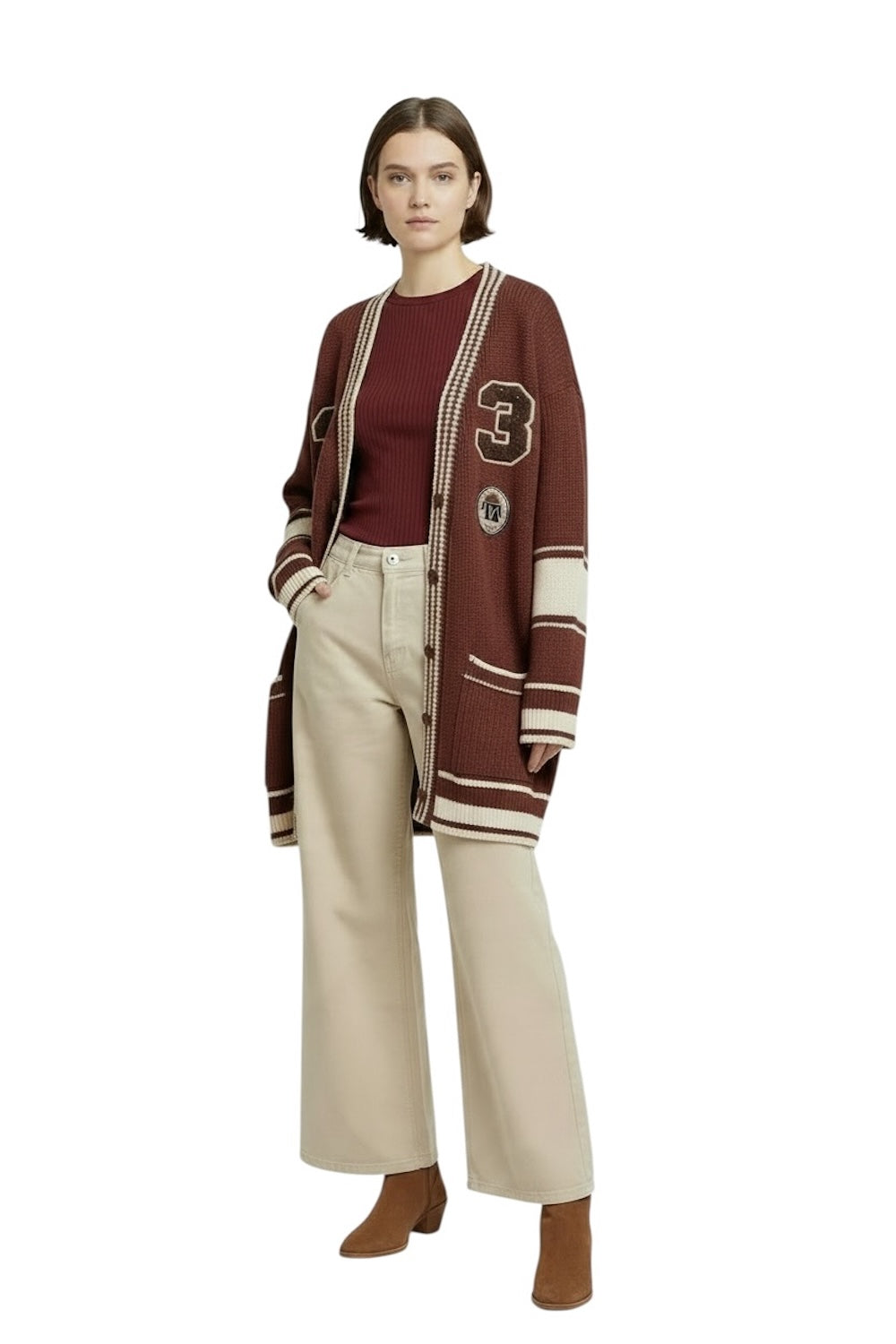 Vicolo bordeaux cardigan
