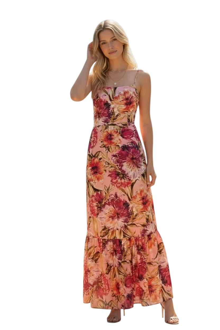 Kontatto floral red dress