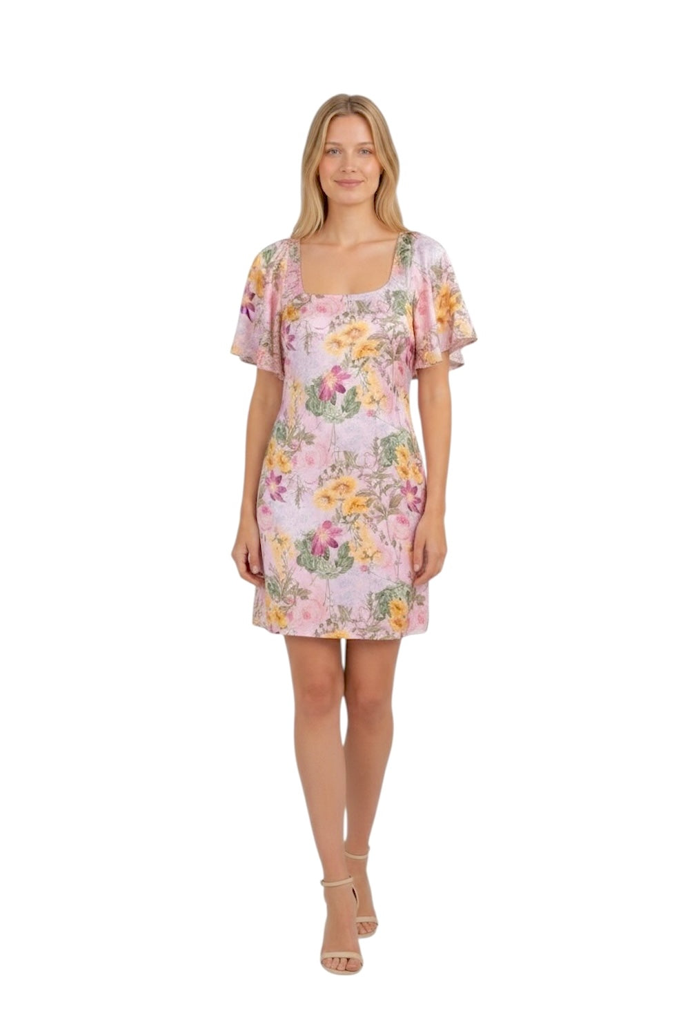 Saiph lilac flower short dress