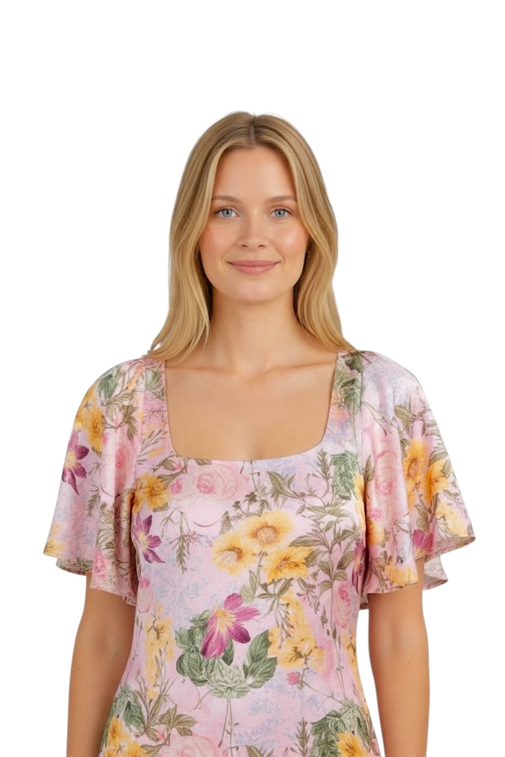 Saiph lilac flower short dress