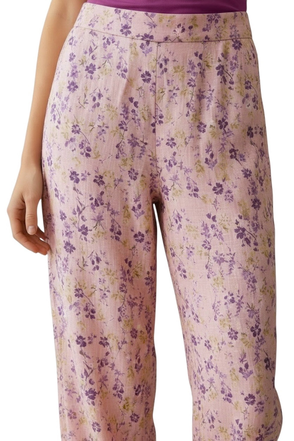 Saiph floral pink print pants