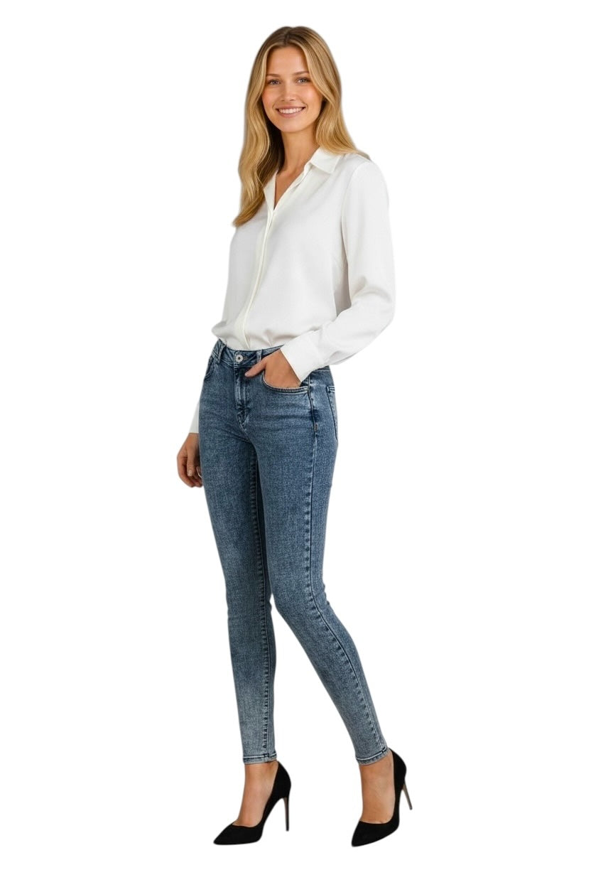 Pantaloni in denim blu Maryley
