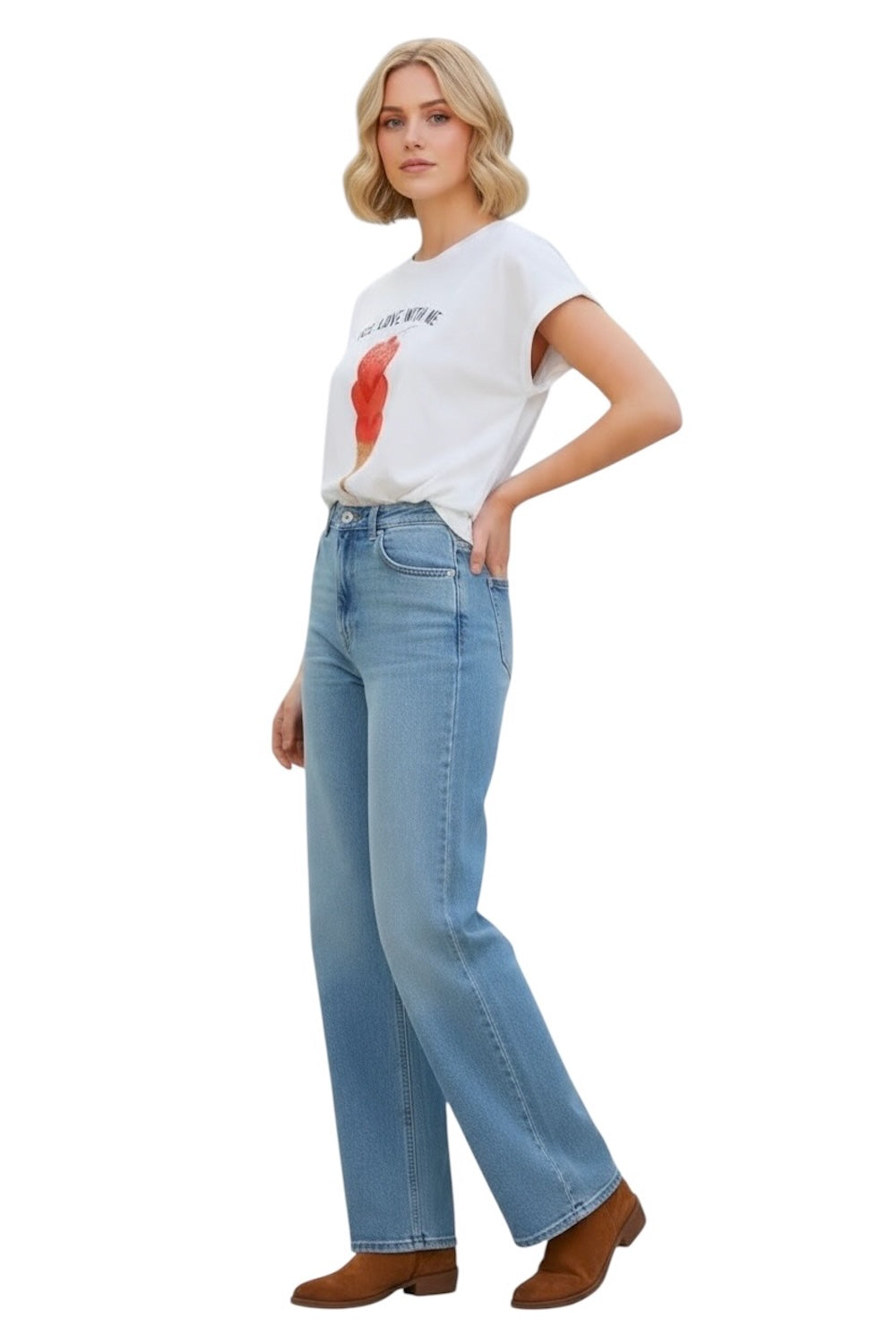 weißes Dixie-T-Shirt