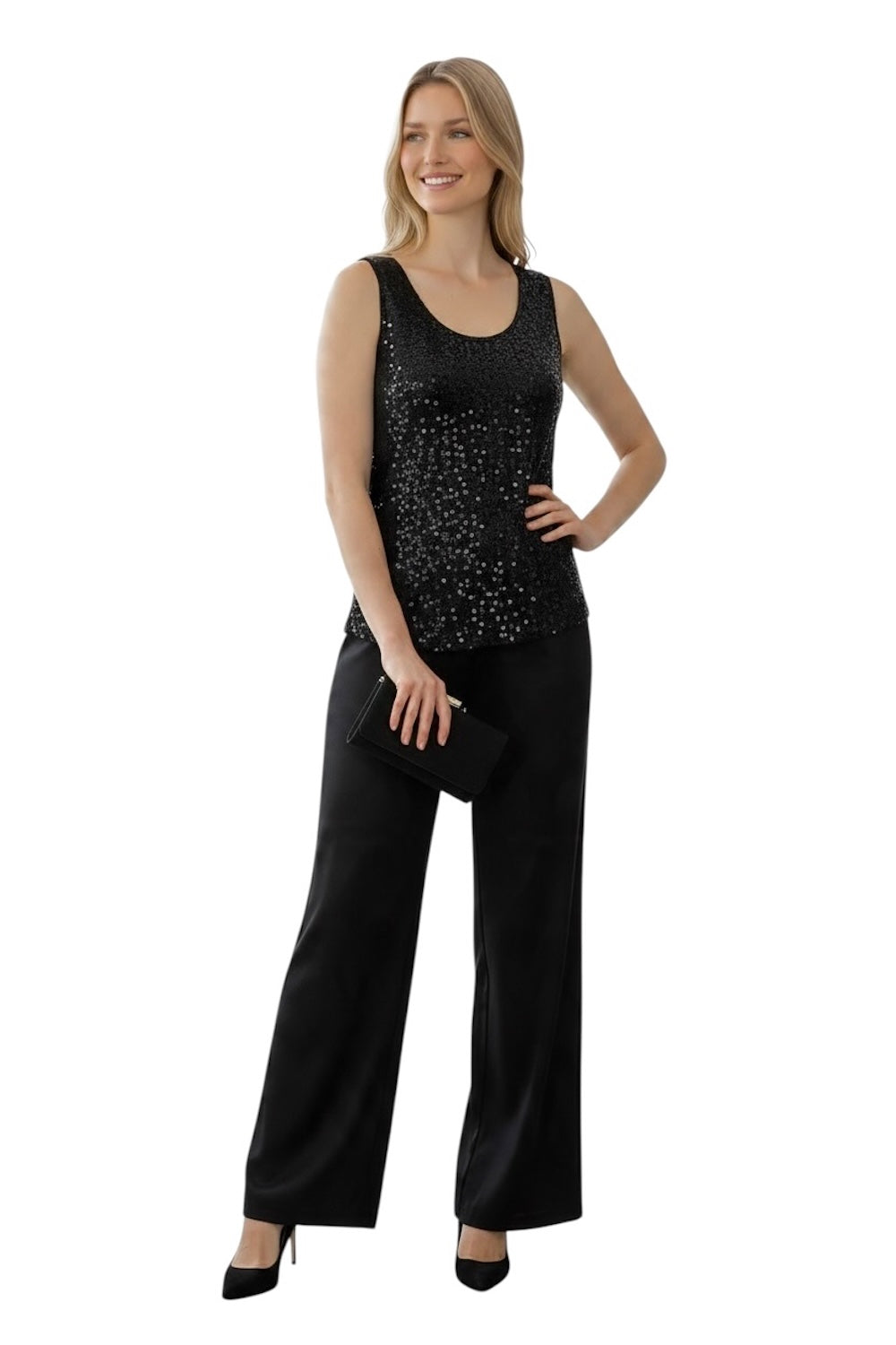 Susy Mix black glitter top