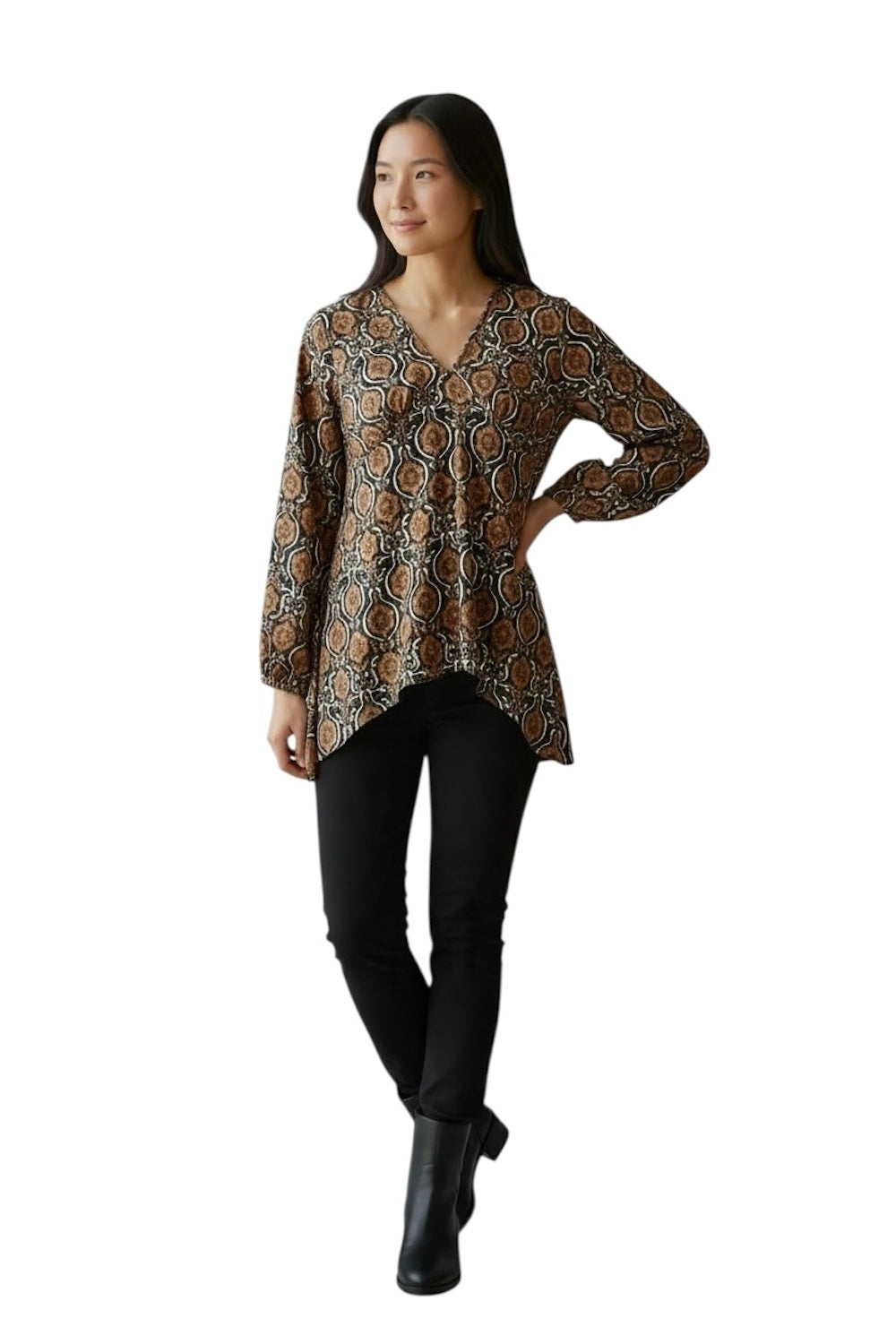 Kikisix black brown shirt