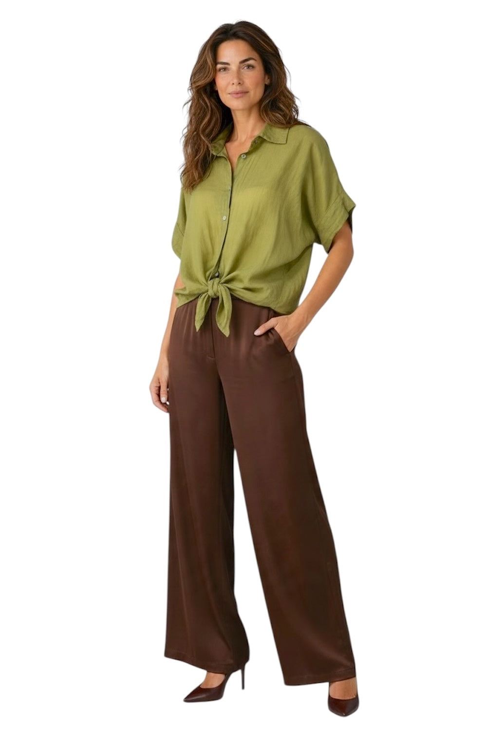 Susy Mix olive green shirt