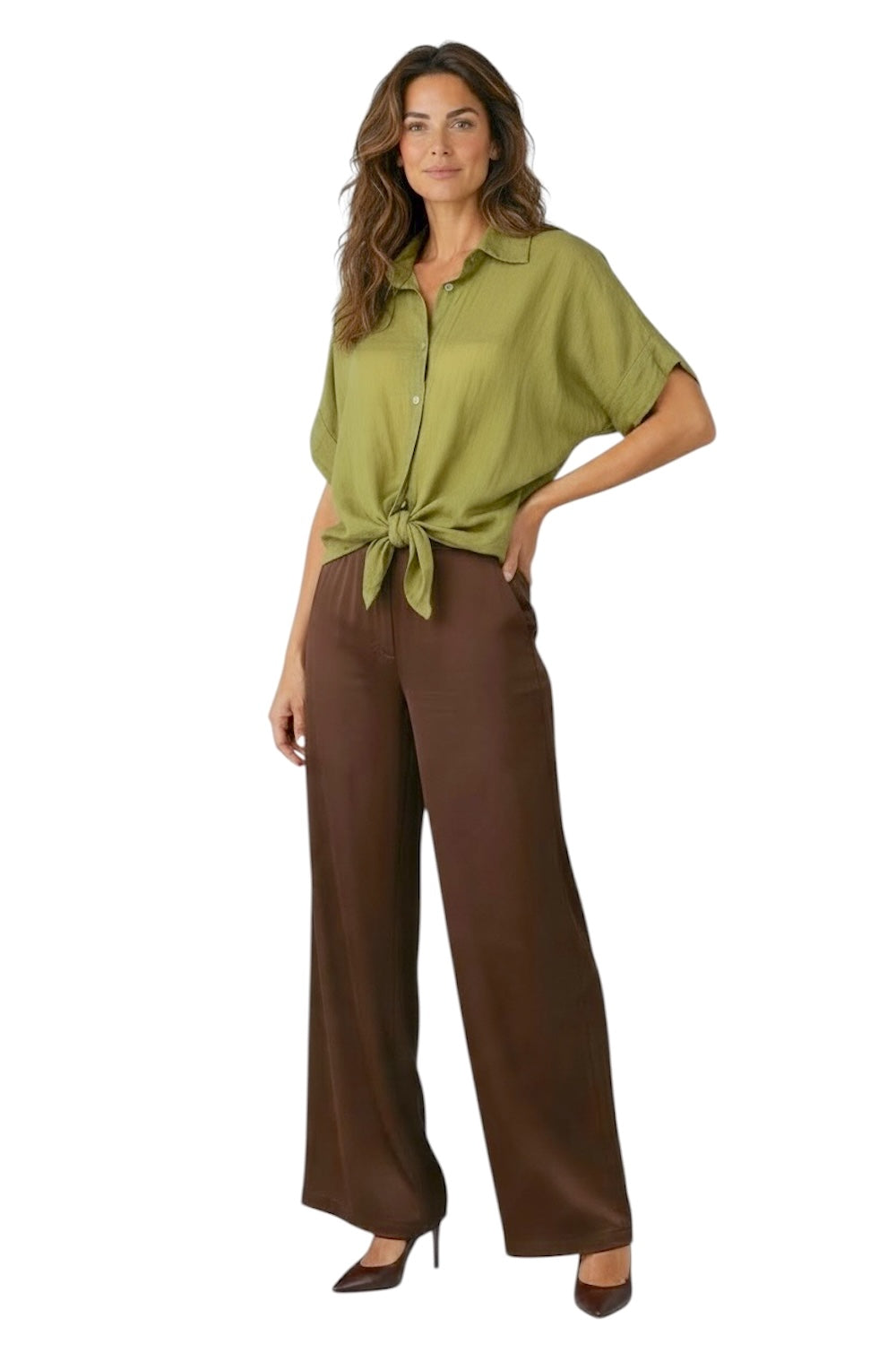 Susy Mix olive green shirt