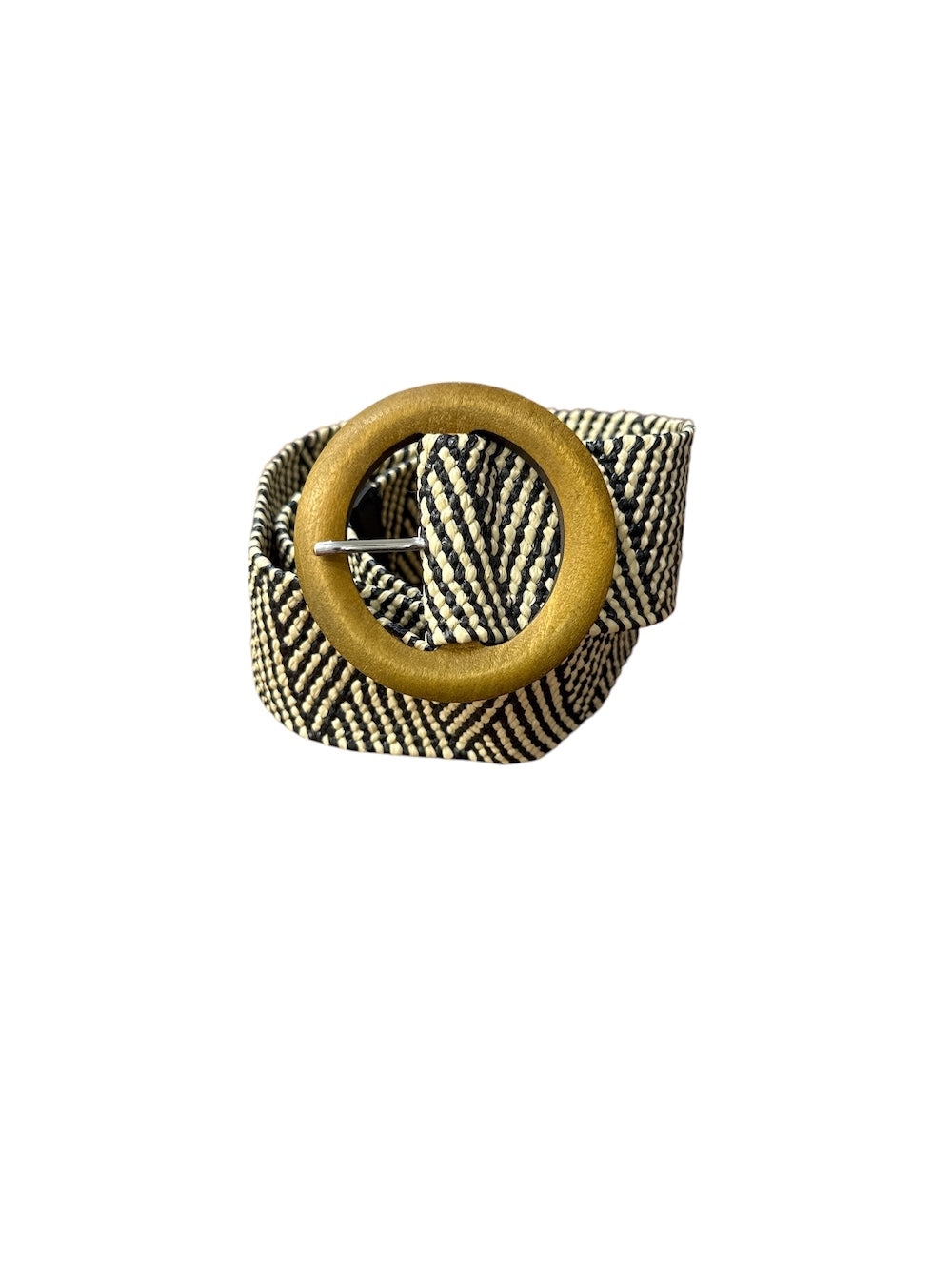 Susy Mix cream black elastic belt